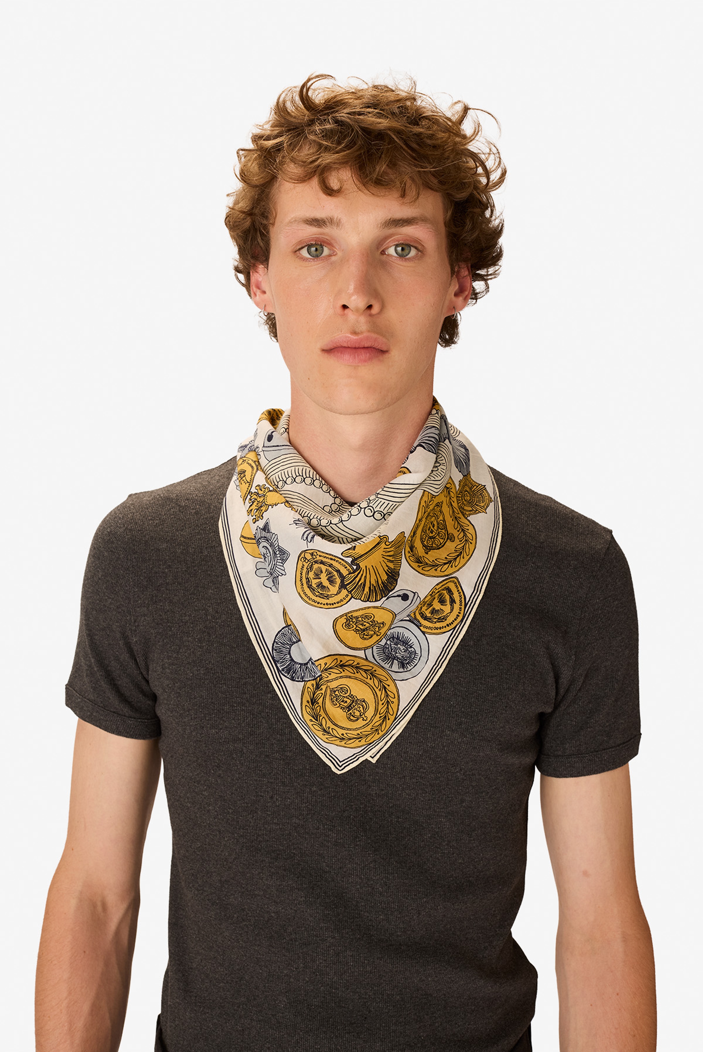 Carré 65 - Octopus - Blanc