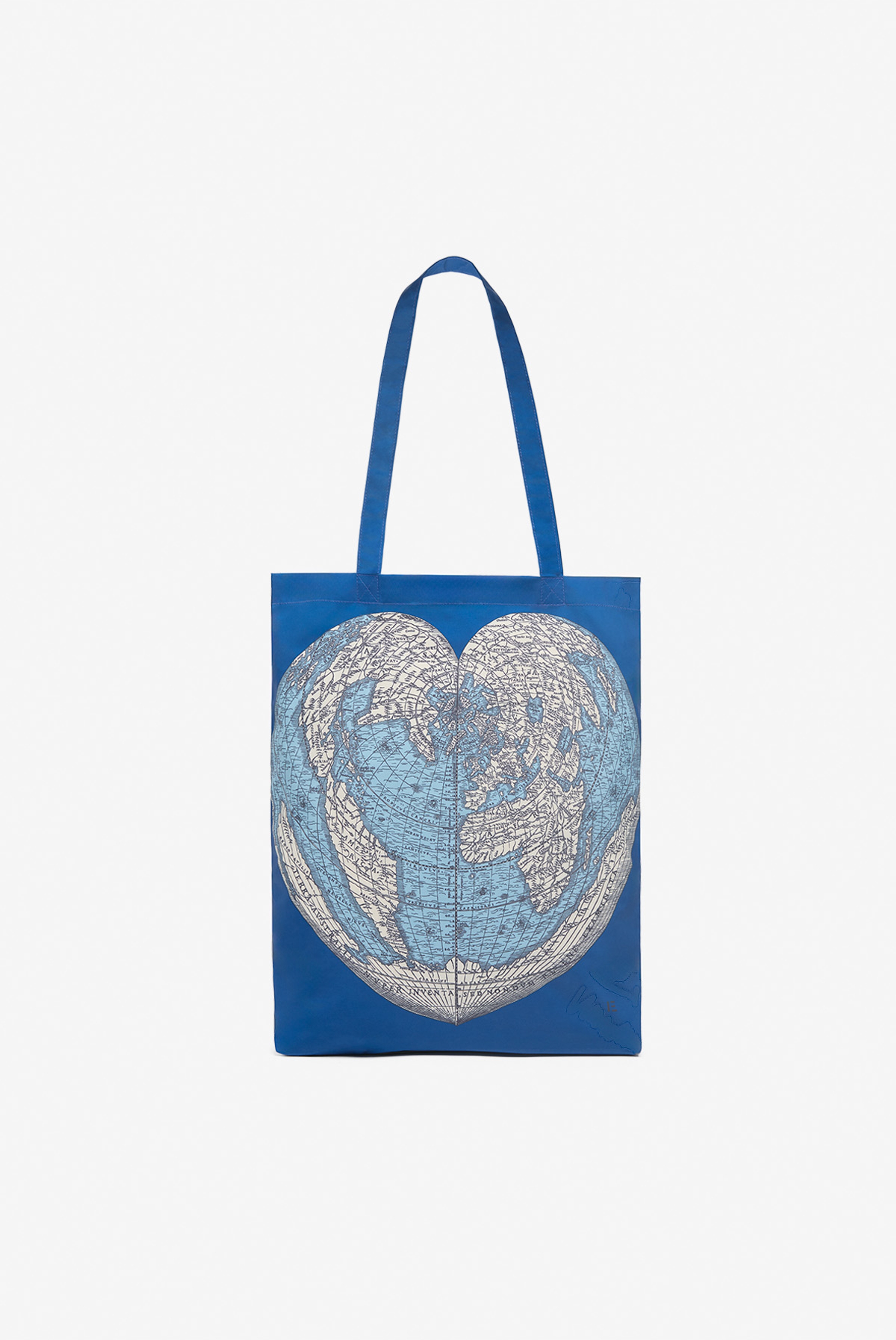 Sac Shopper - Mappemonde - Bleu