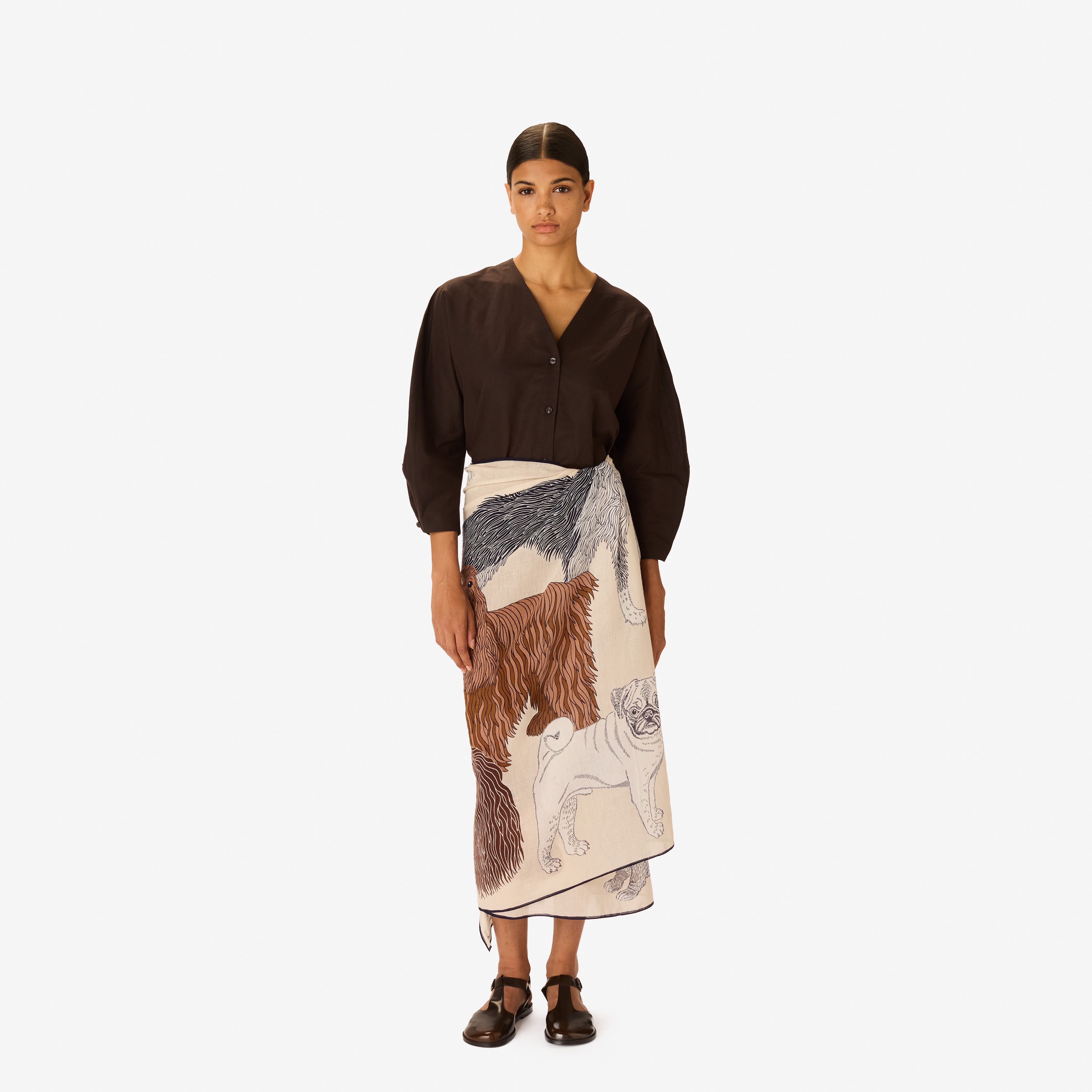 Écharpe 100 Coton - Toutou - Blanc