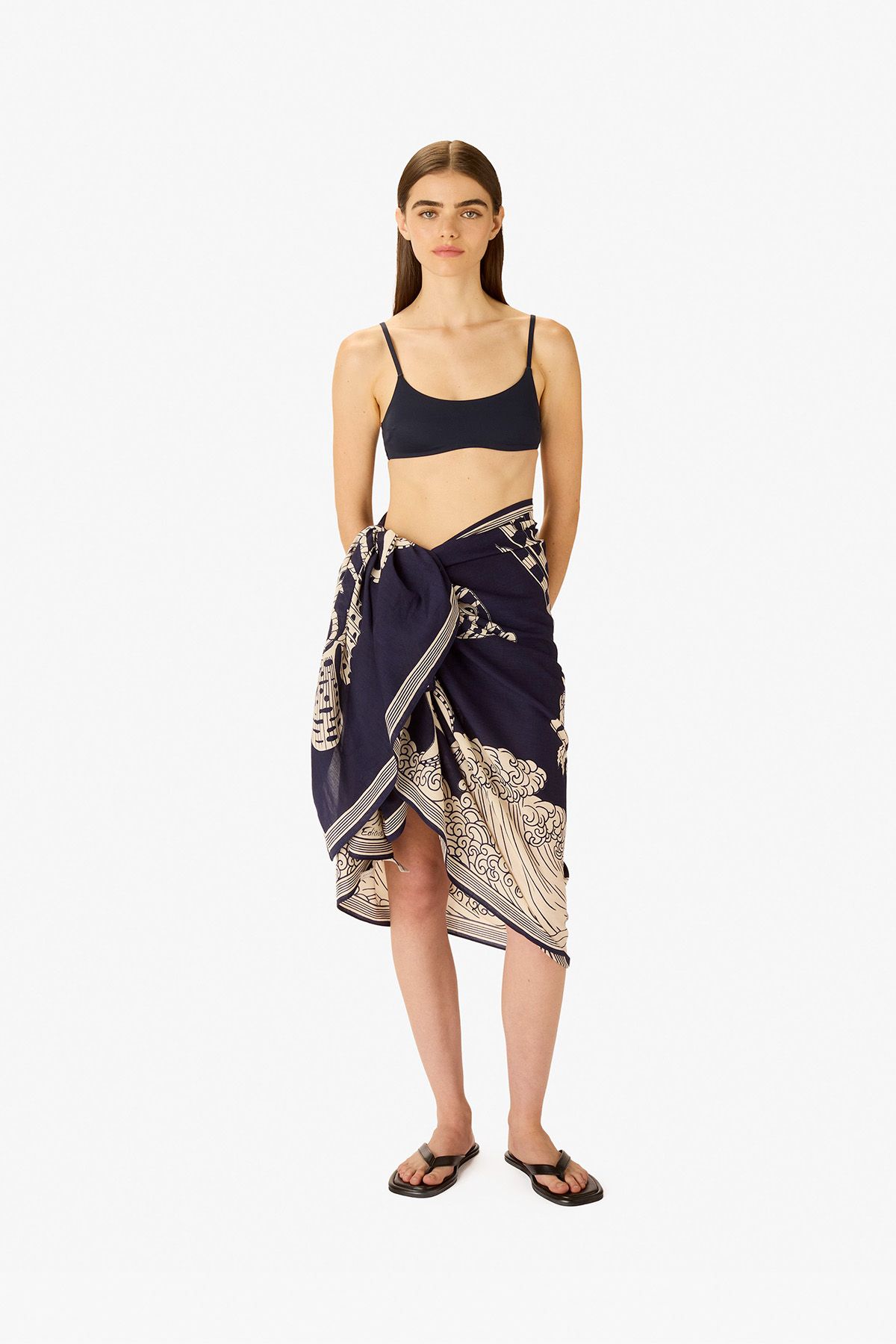 Schal 100 - Vague - Marineblau