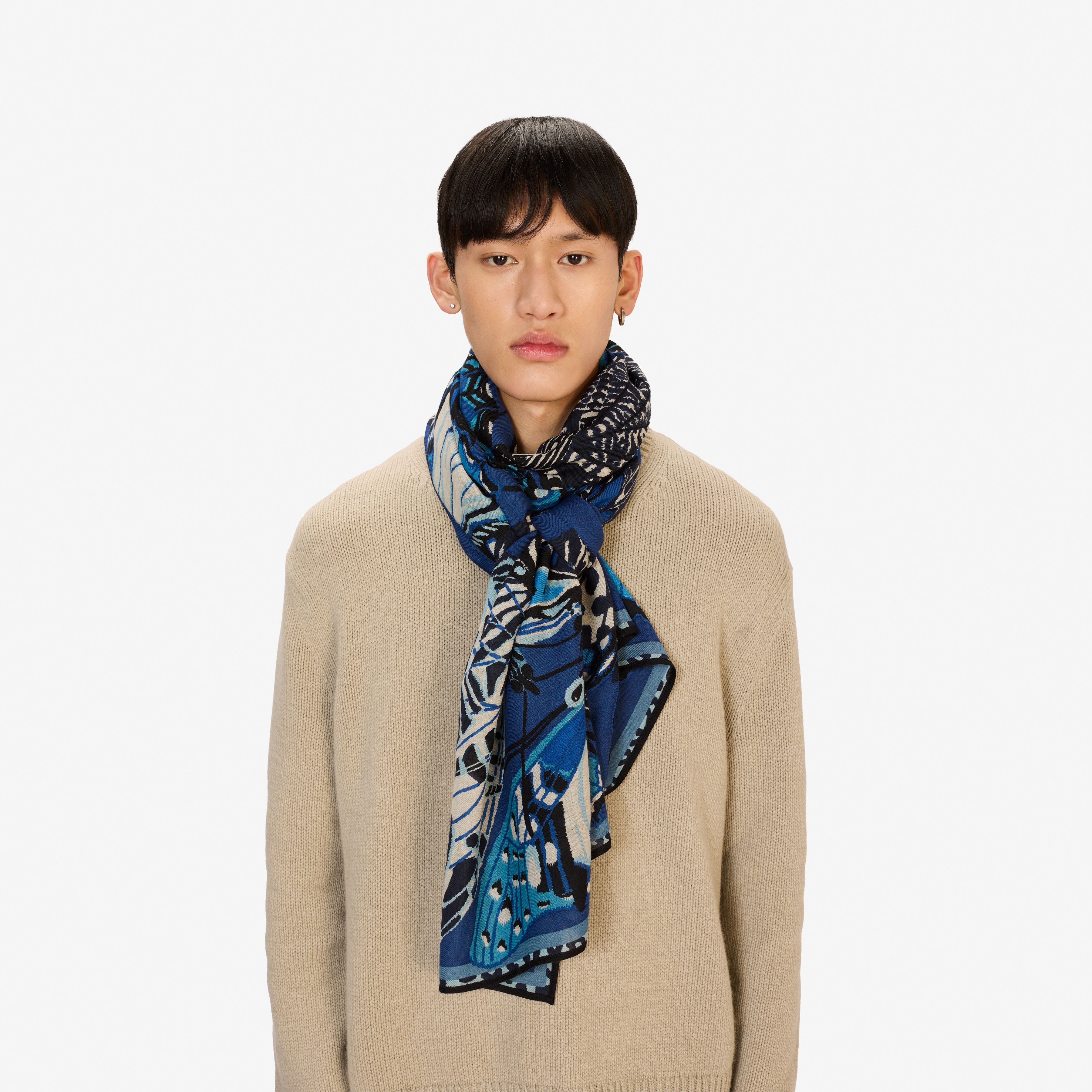 Scarf 70 - Papillons - Blue