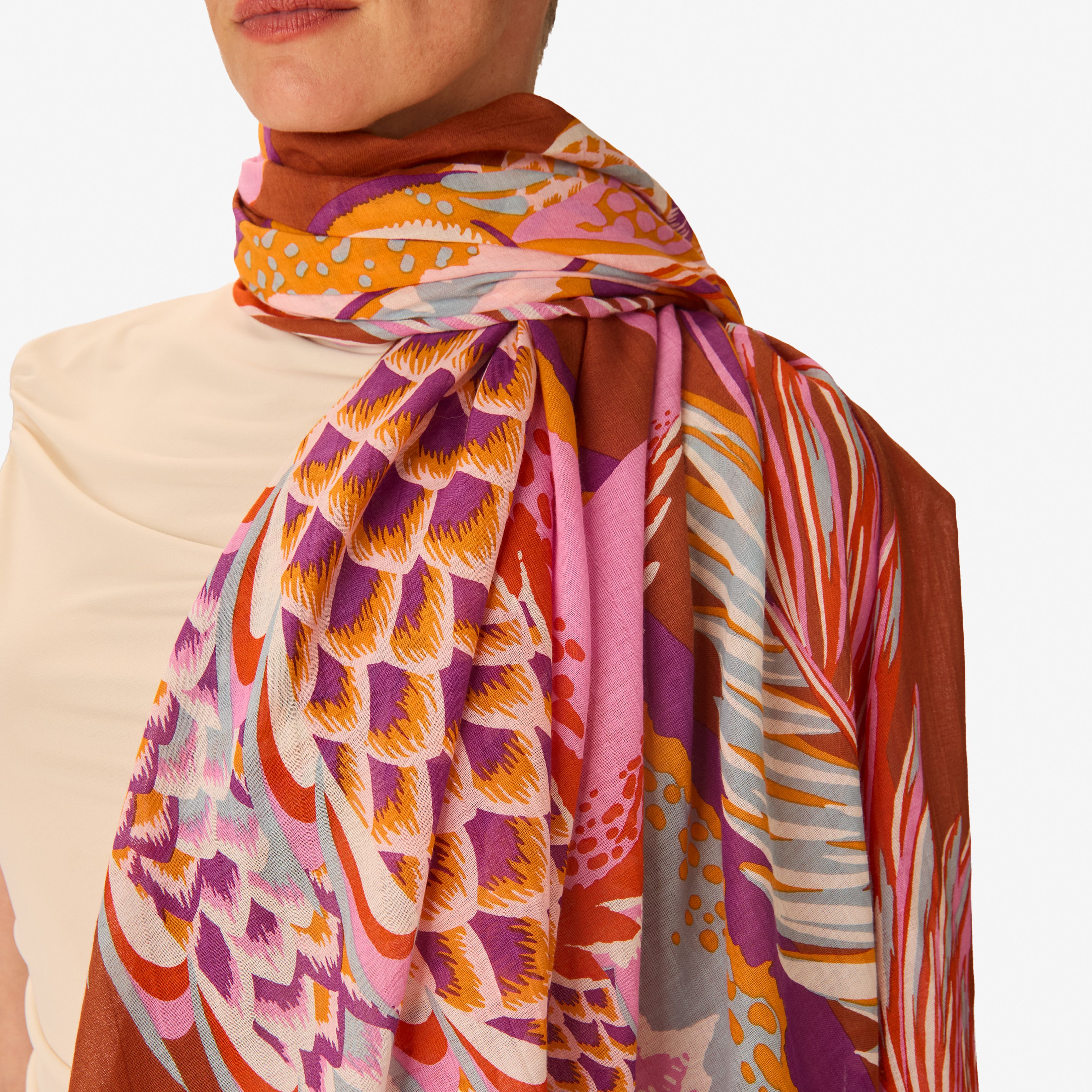 Schal 100 - Croco - Karamell