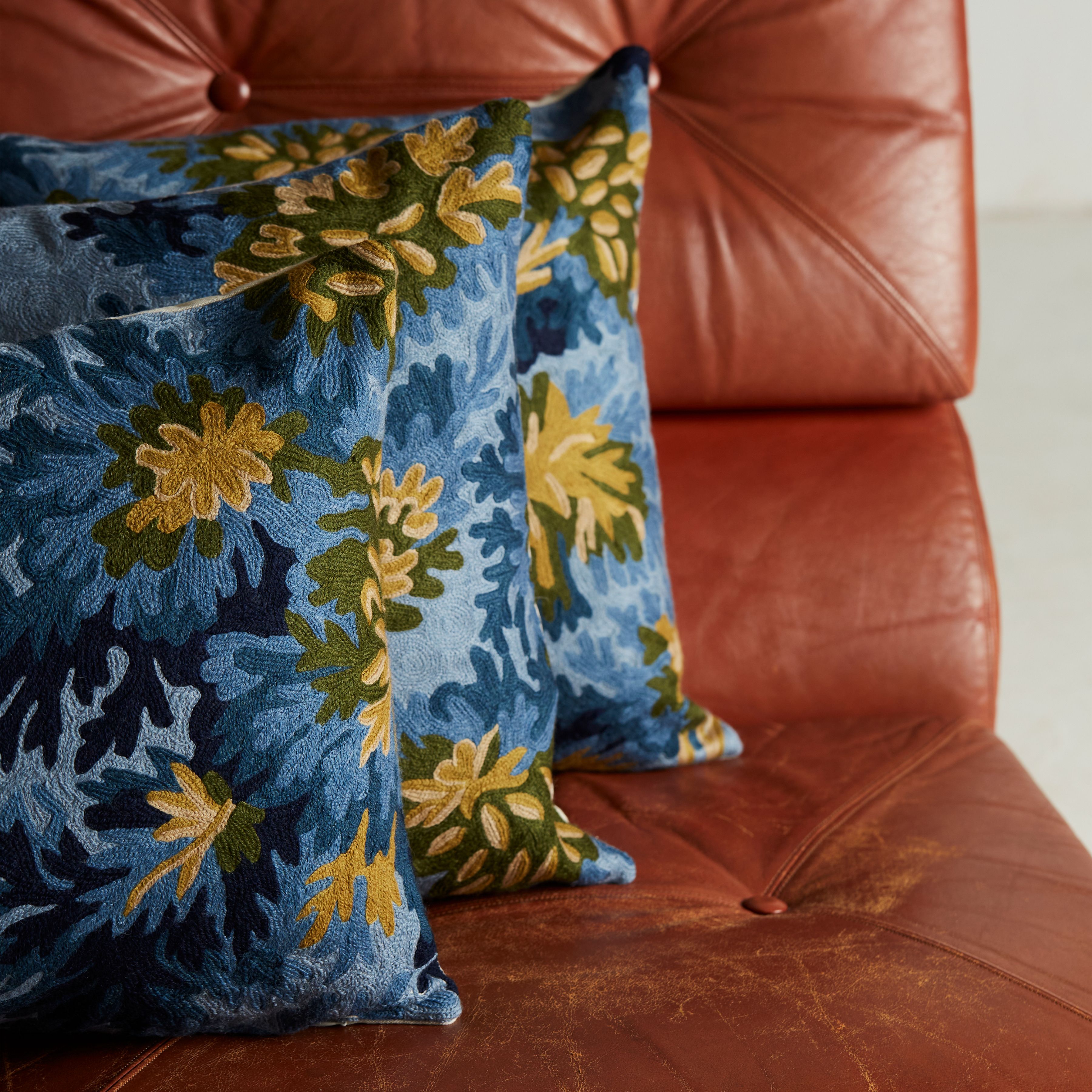 Funda de cojín 45 - Fontainebleau - Azul Pato