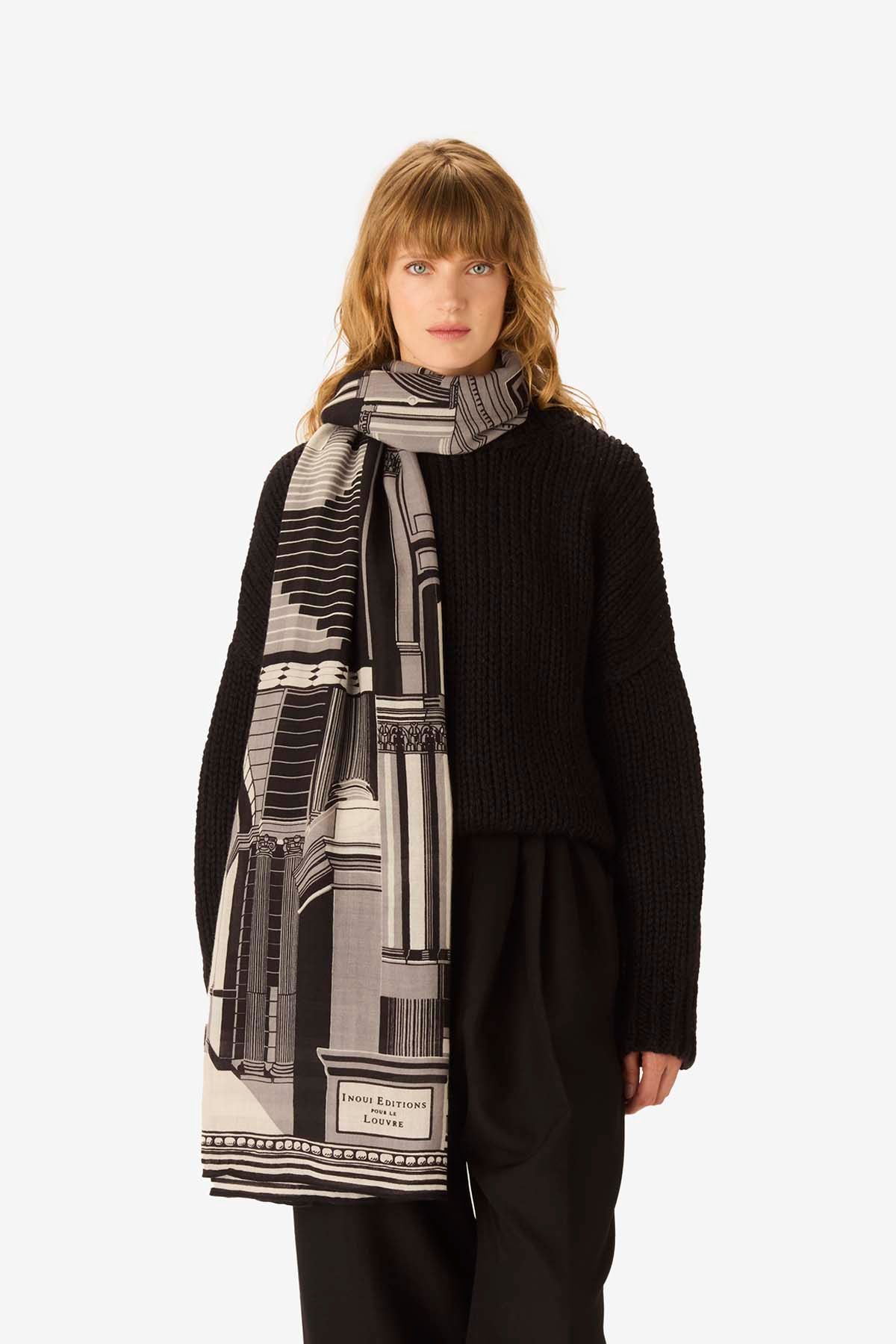 Écharpe 100 - Architecture - Noir