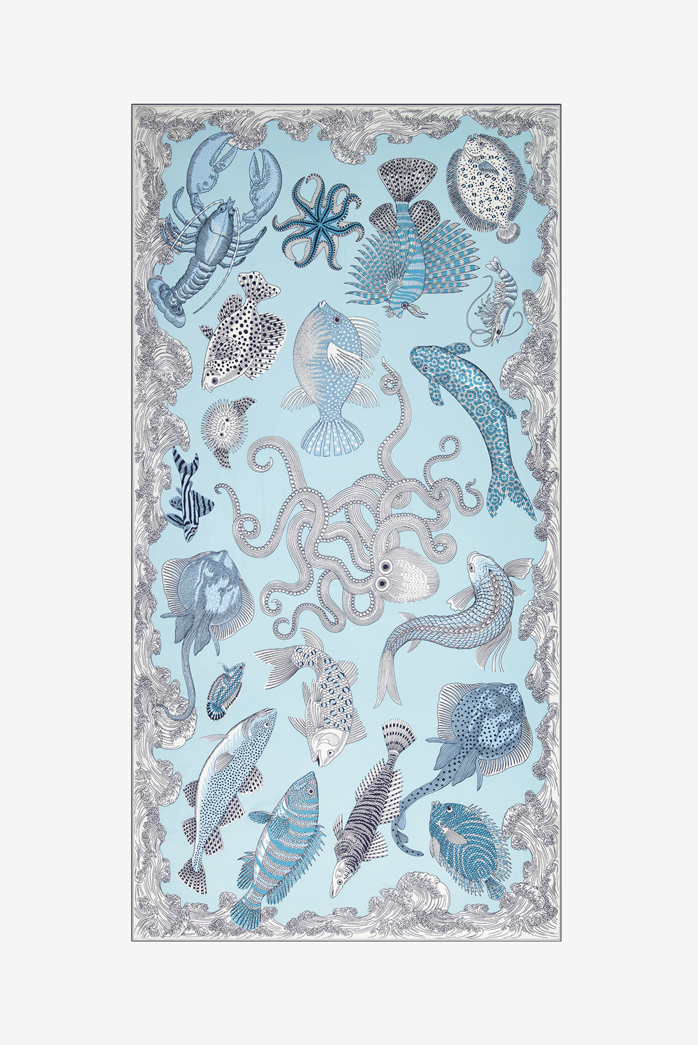 Écharpe 100 - Poseidon - Bleu Turquoise