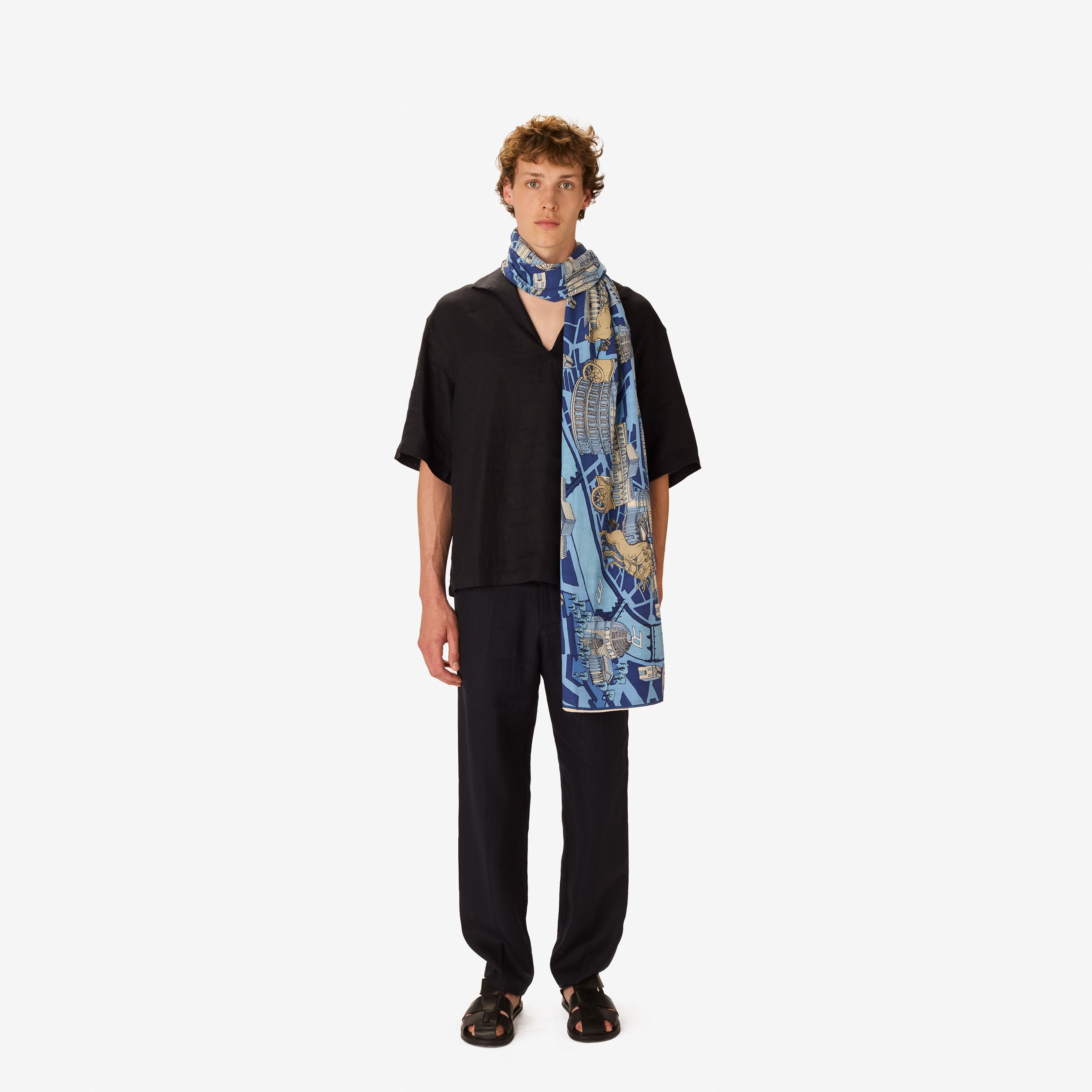 Écharpe 100 - Rome - Bleu