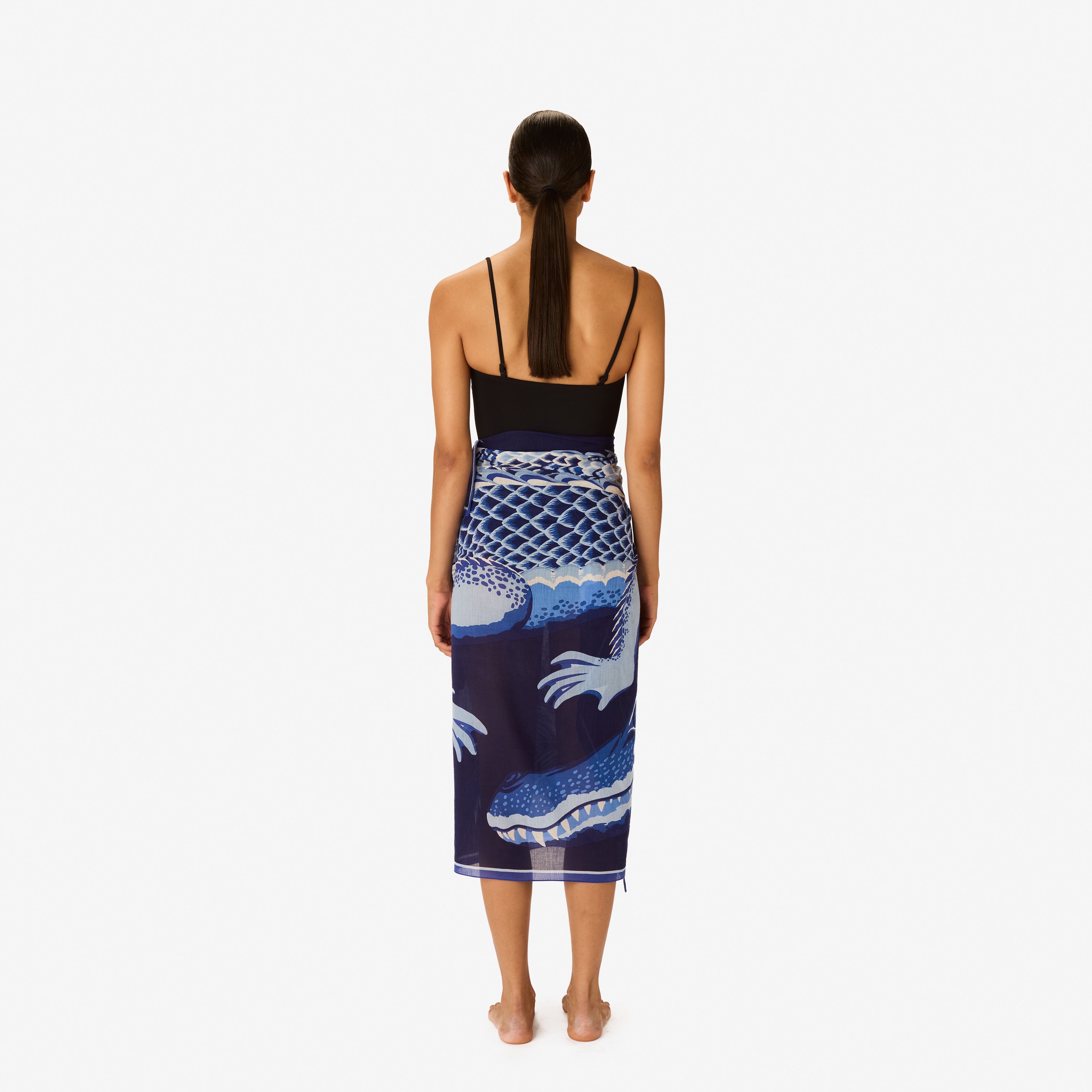 Schal 100 - Croco - Marineblau