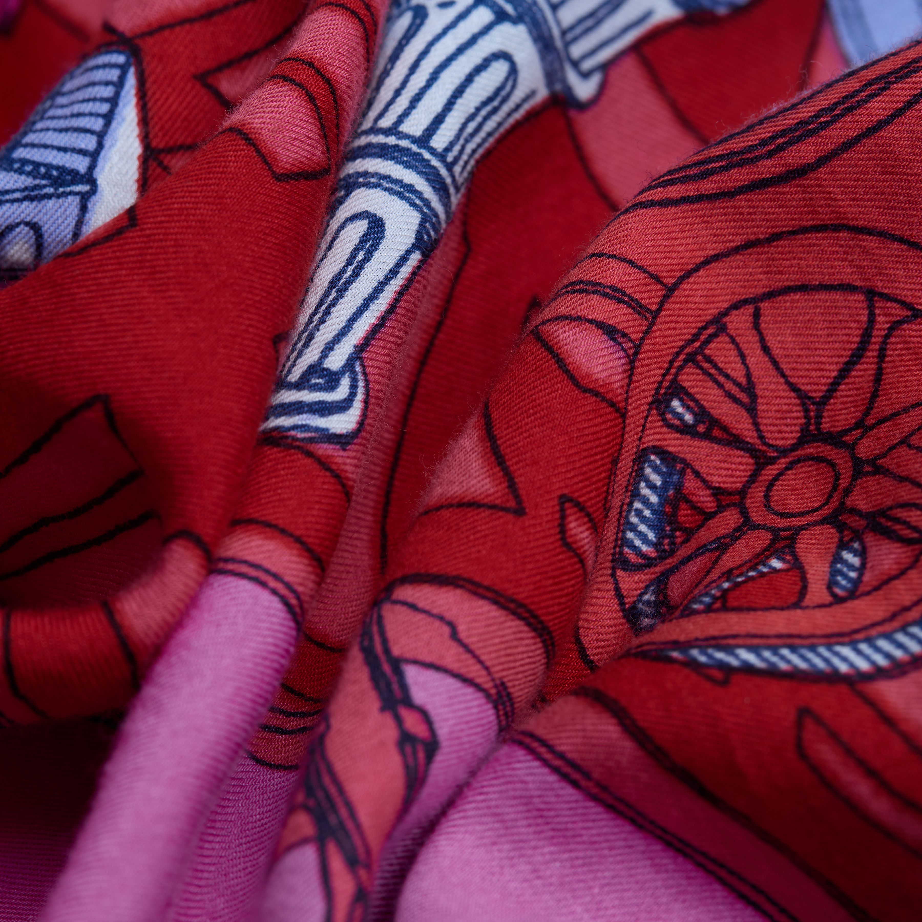 Écharpe 100 - Rome - Rouge