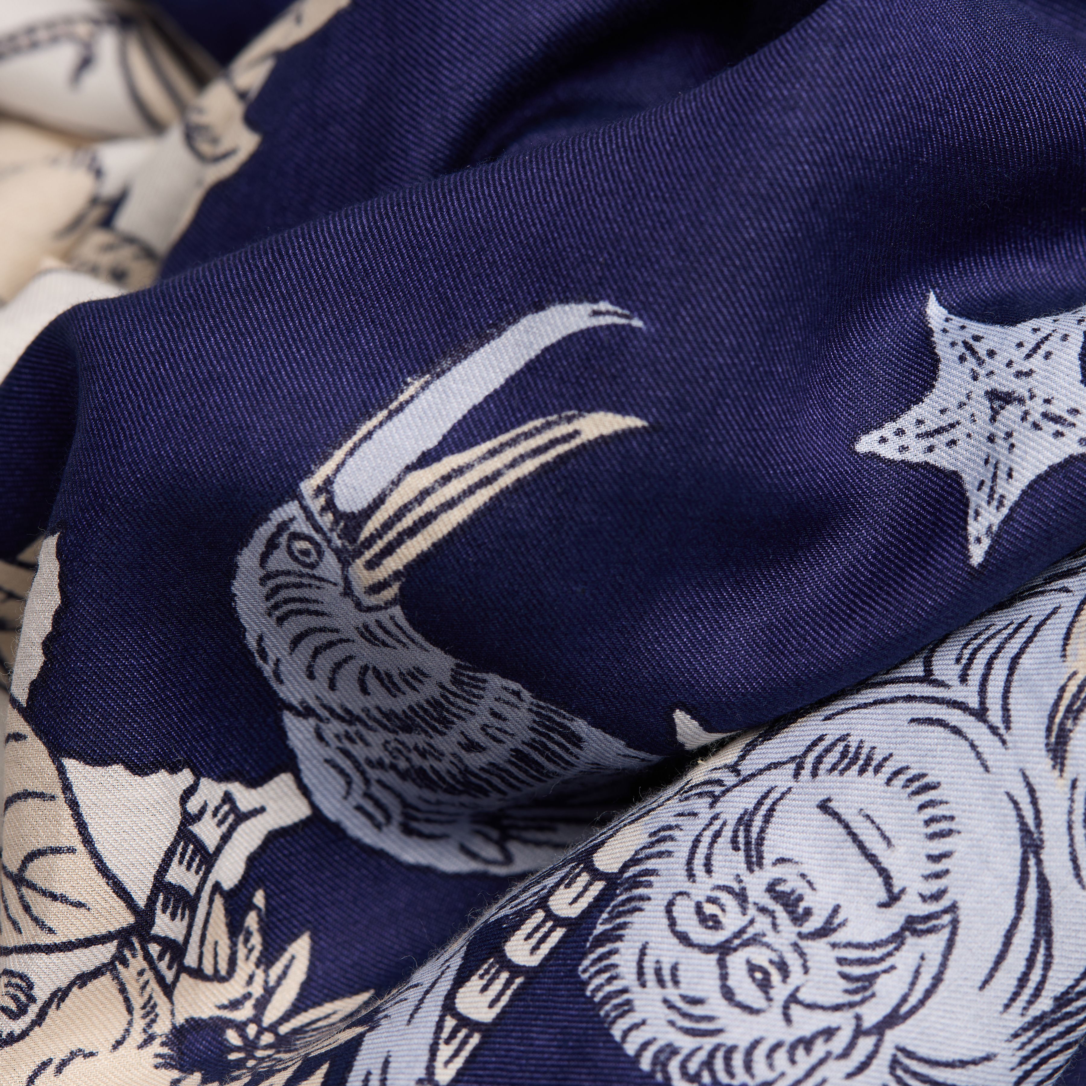 Schal 100 - Atlas - Marineblau