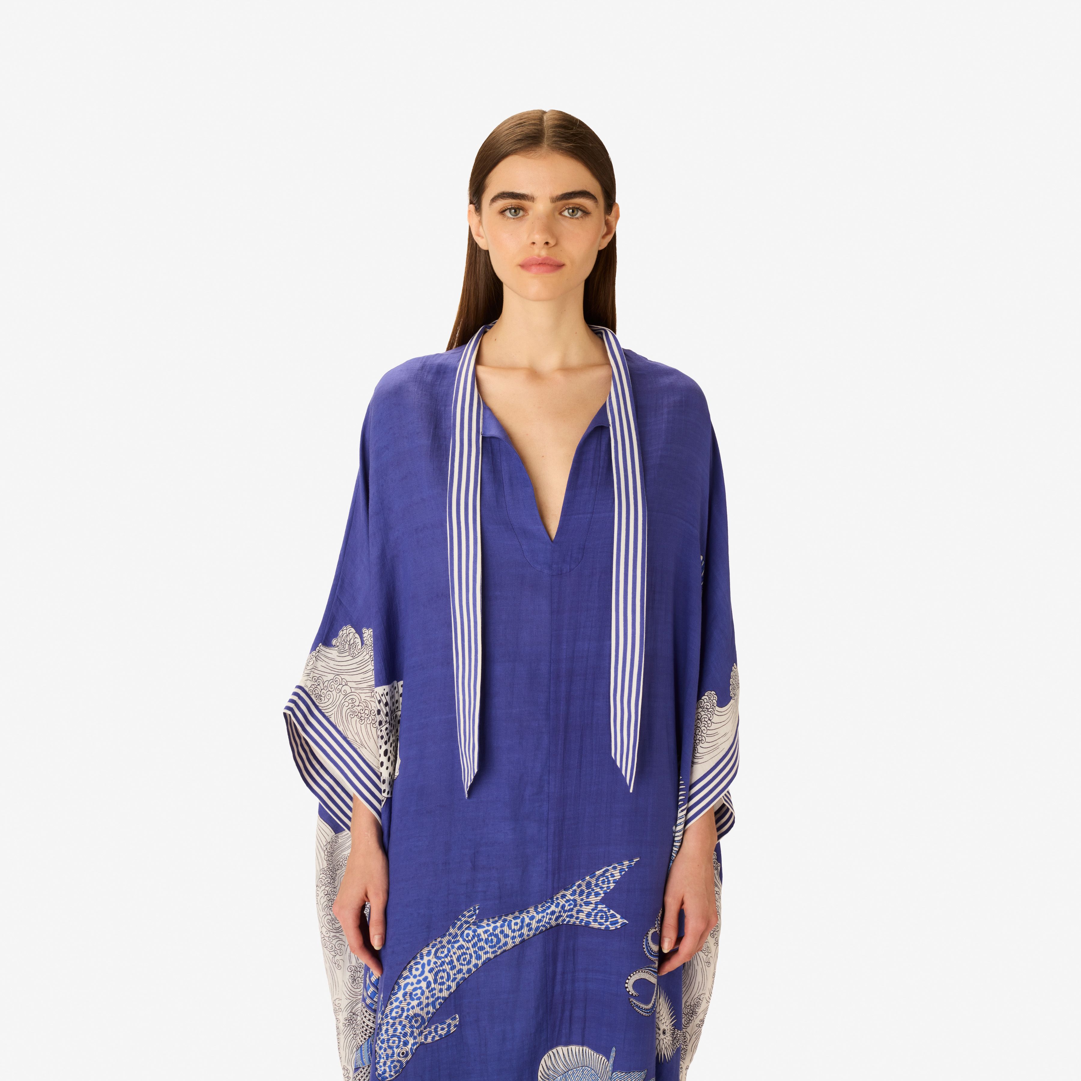 Kaftan Long - Poseidon - Navy
