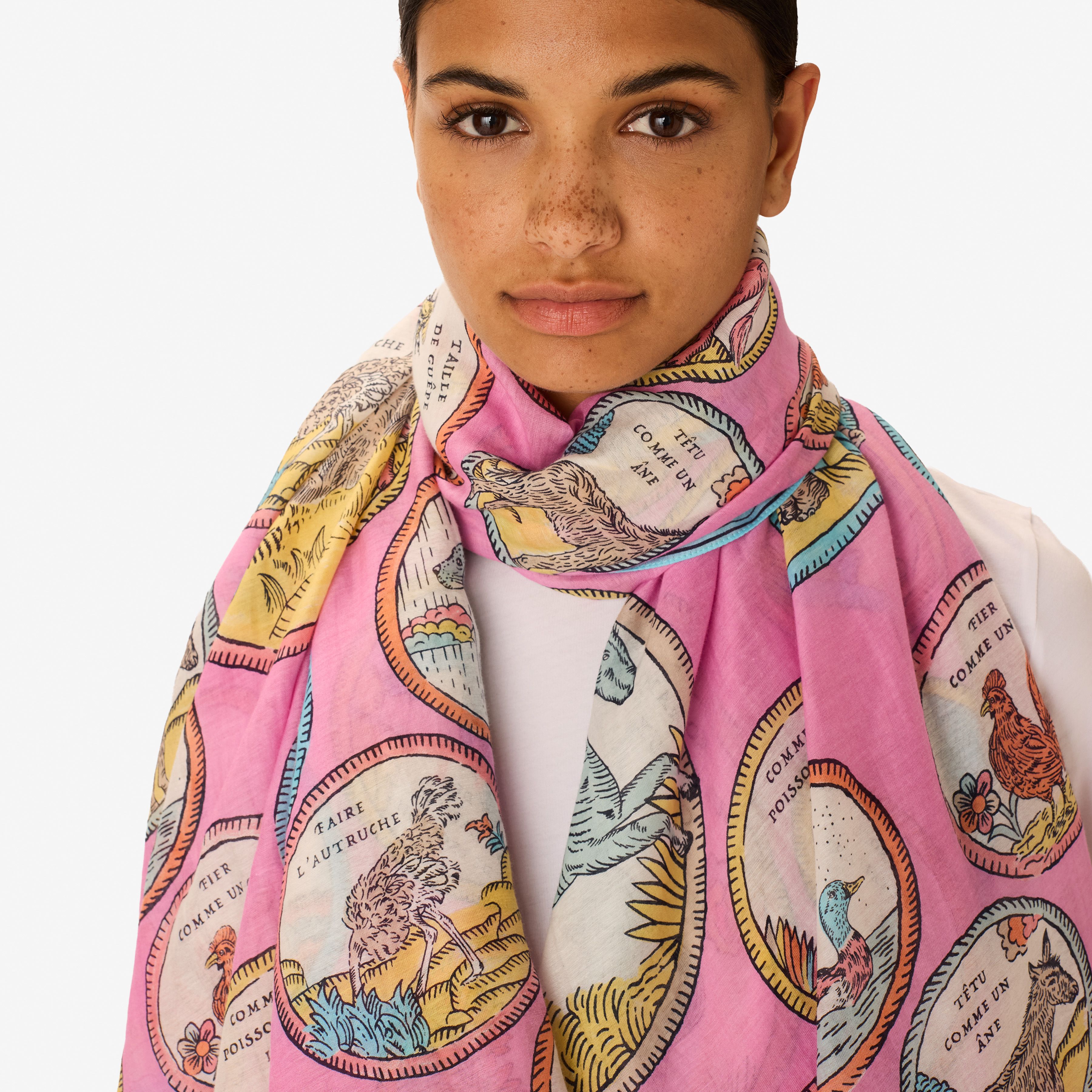 Écharpe 100 - Chance Inoui - Rose