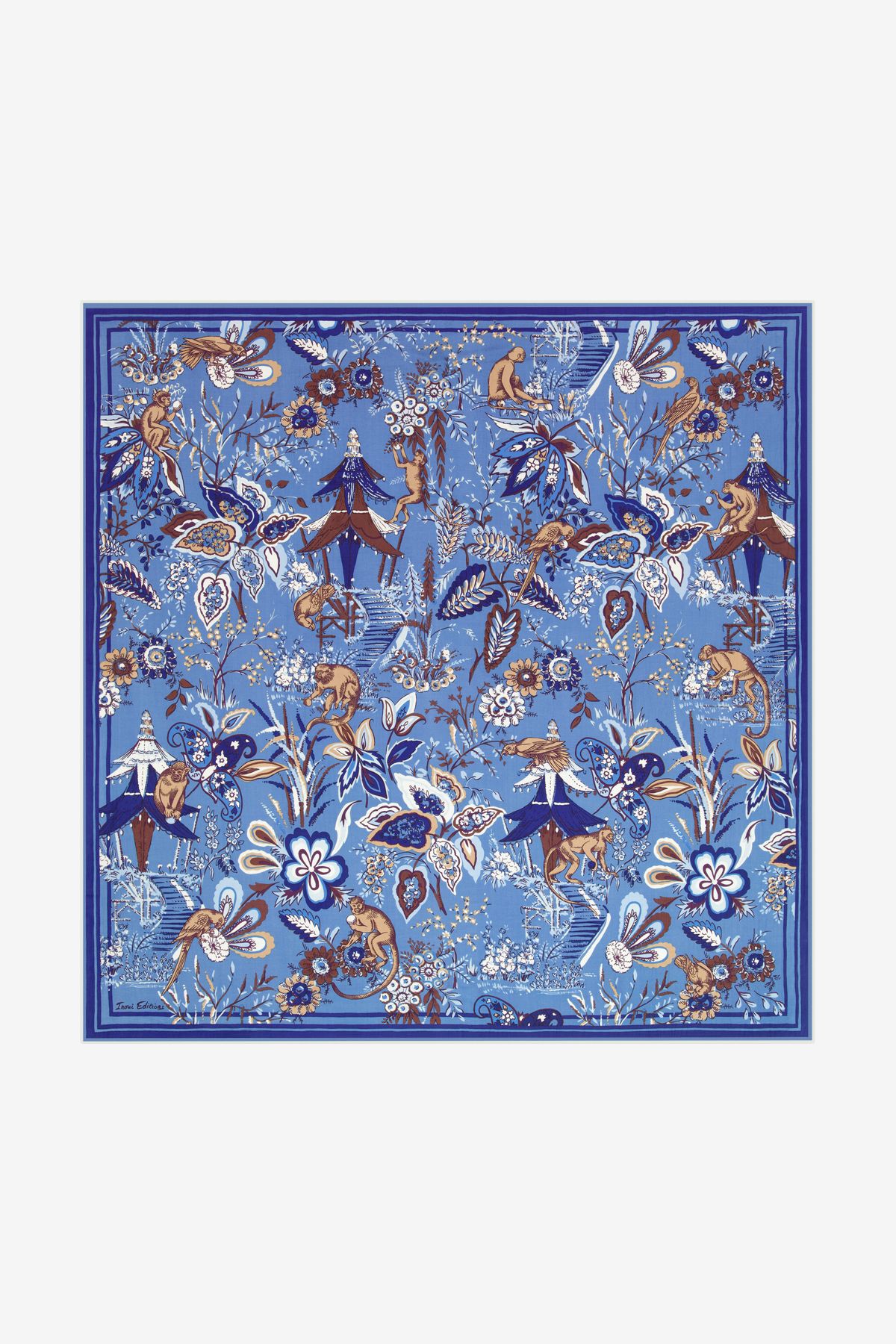 Carré 130 - Pagode - Bleu