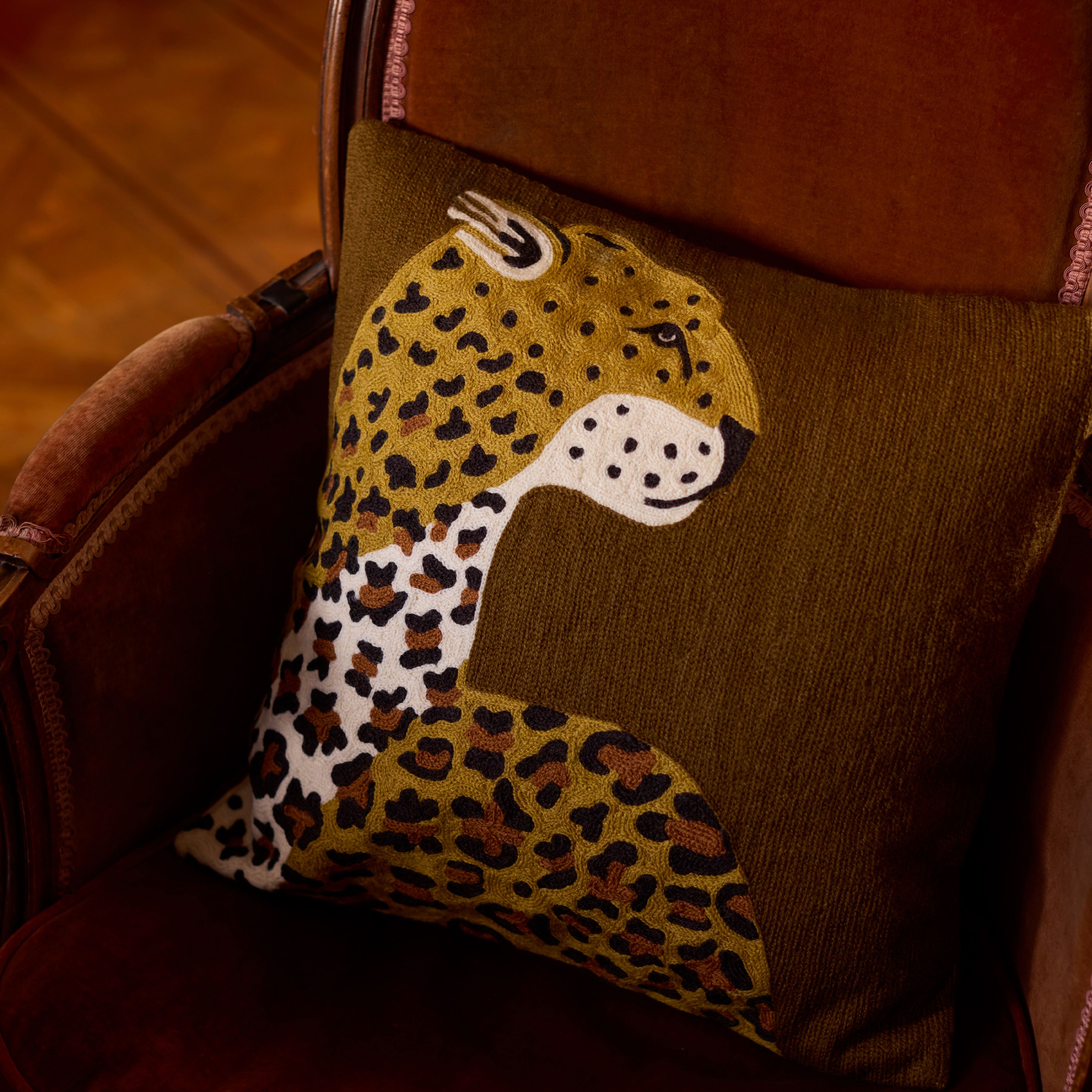 Copricuscino - Leopard - Giallo zafferano