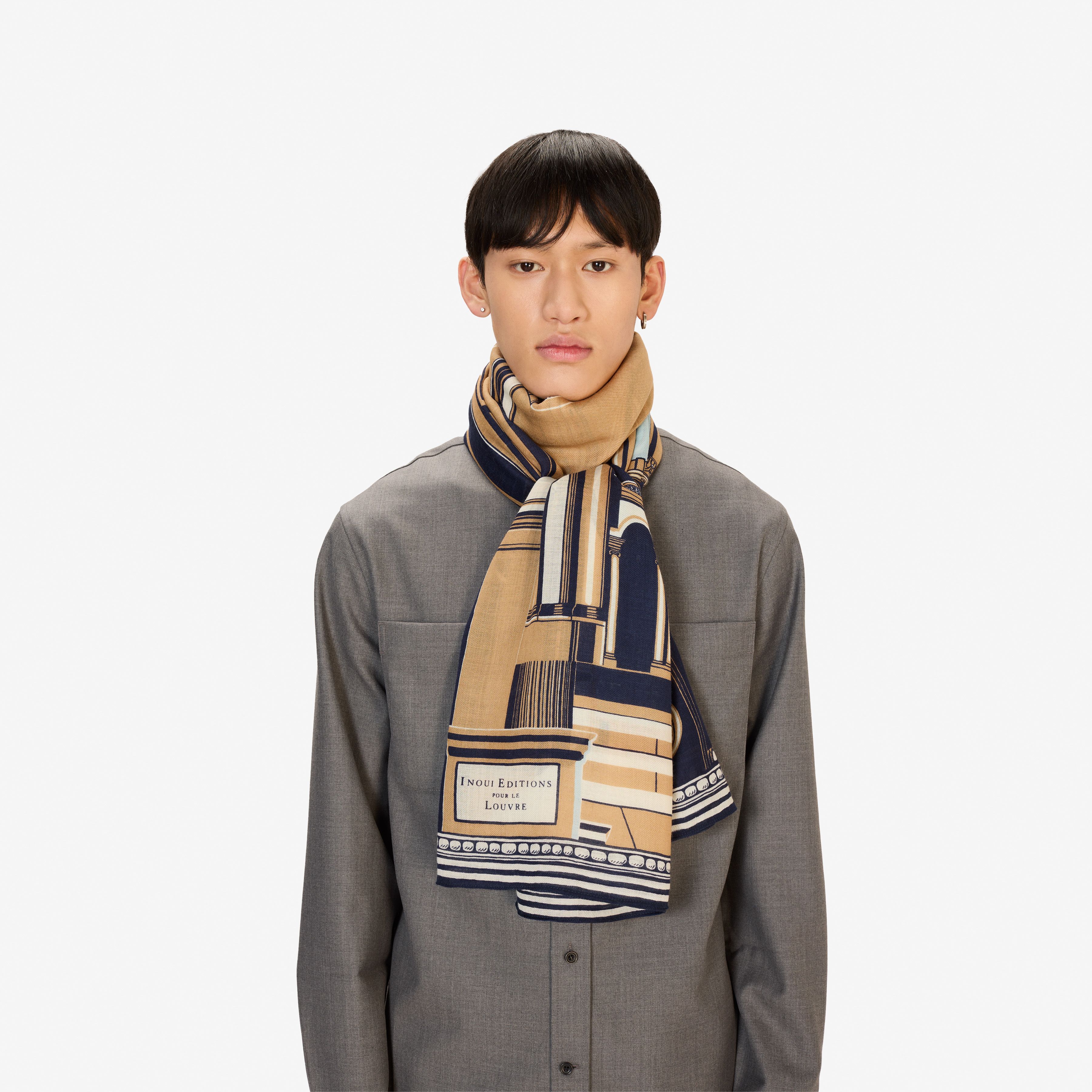 Sciarpa 100 - Architecture - Blu Scuro