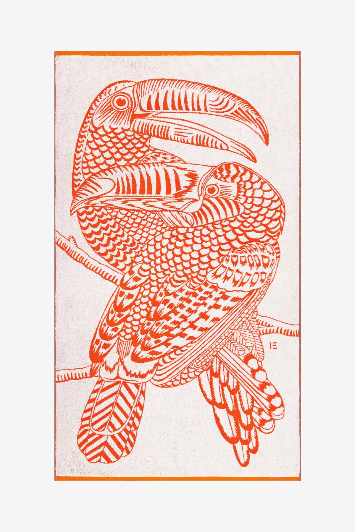 Serviette de Plage - Toucan - Orange