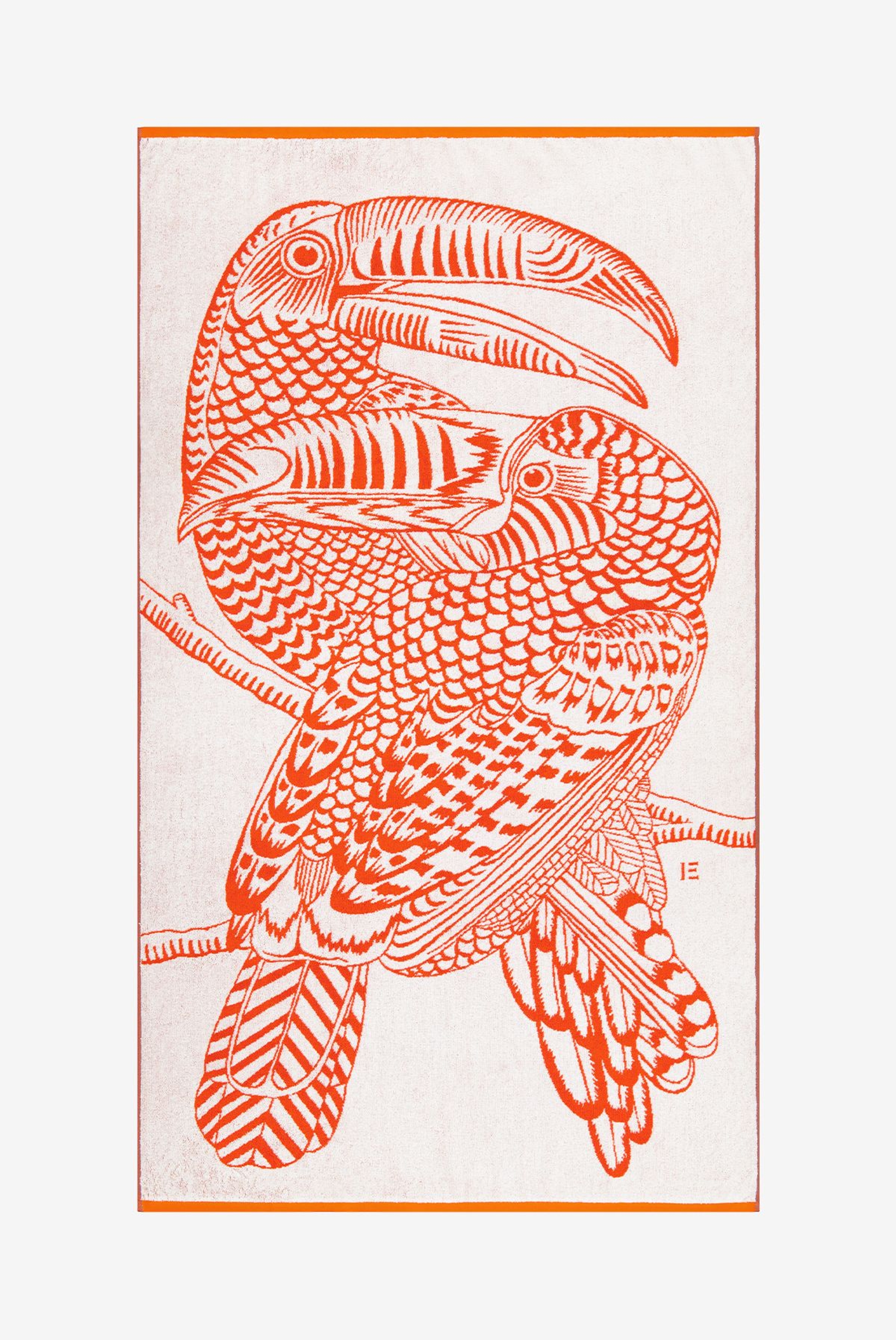 Serviette de Plage - Toucan - Orange