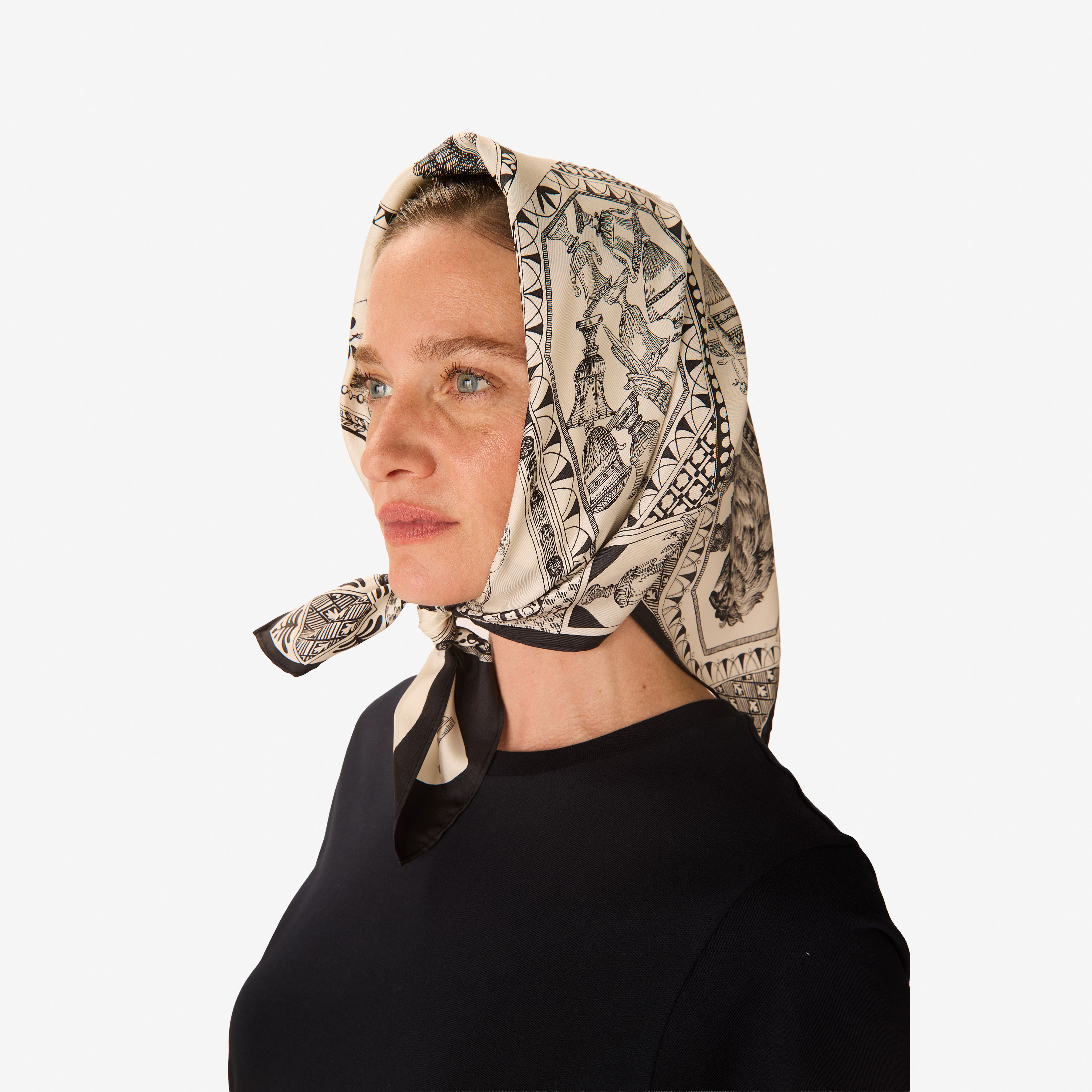 Carré 65 - Barocco - Noir