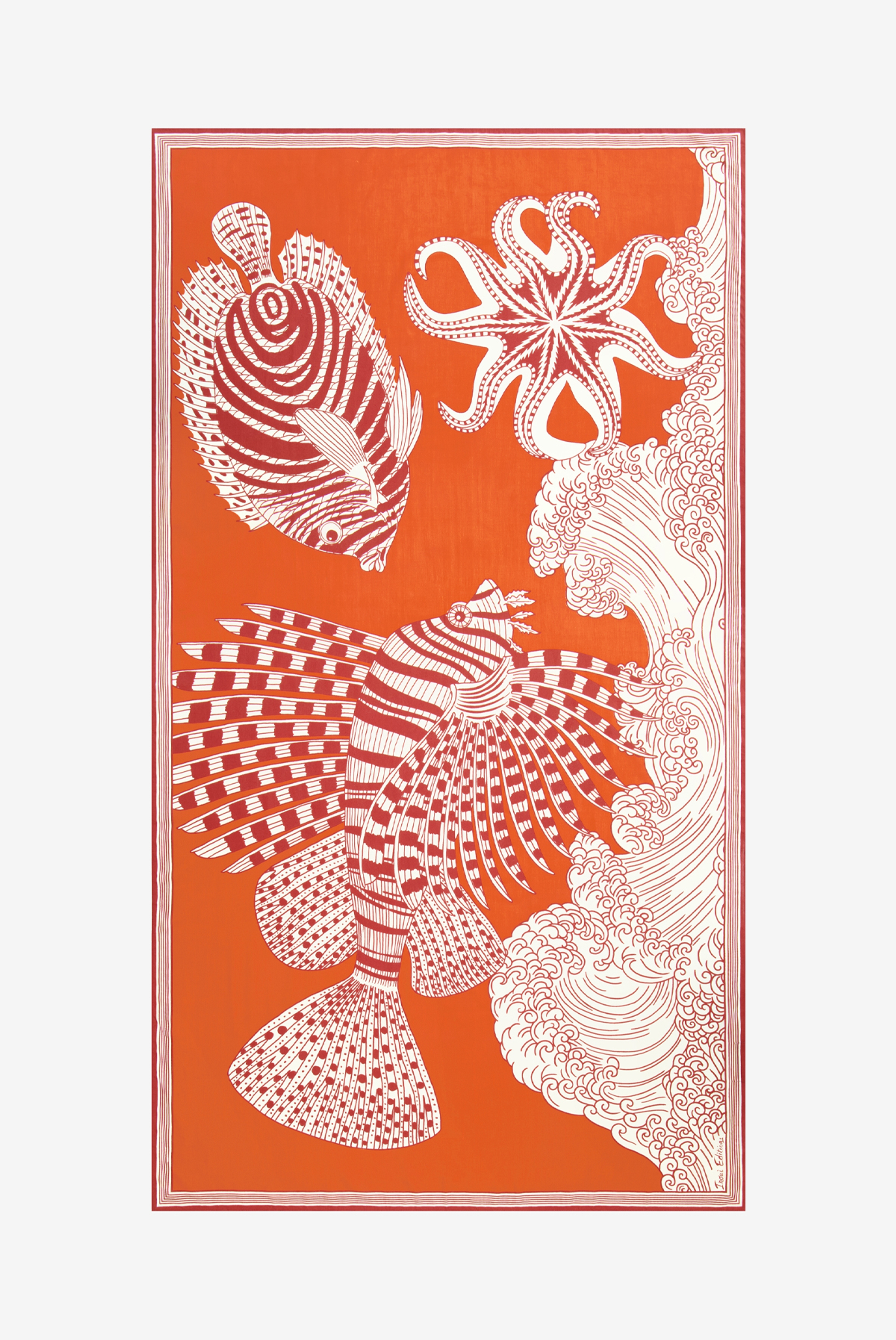 Écharpe 100 - Vague - Orange