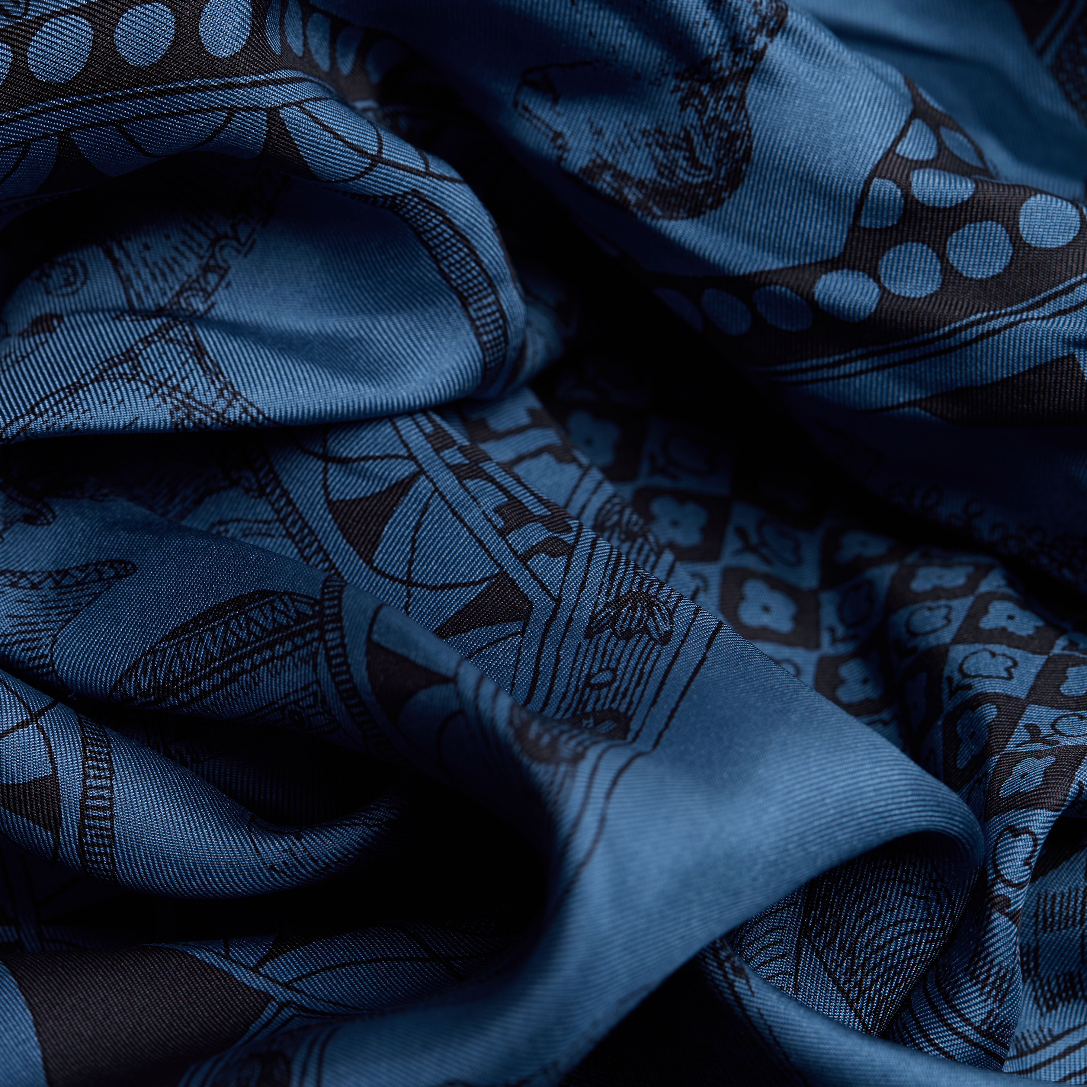 Carré 65 - Barocco - Bleu