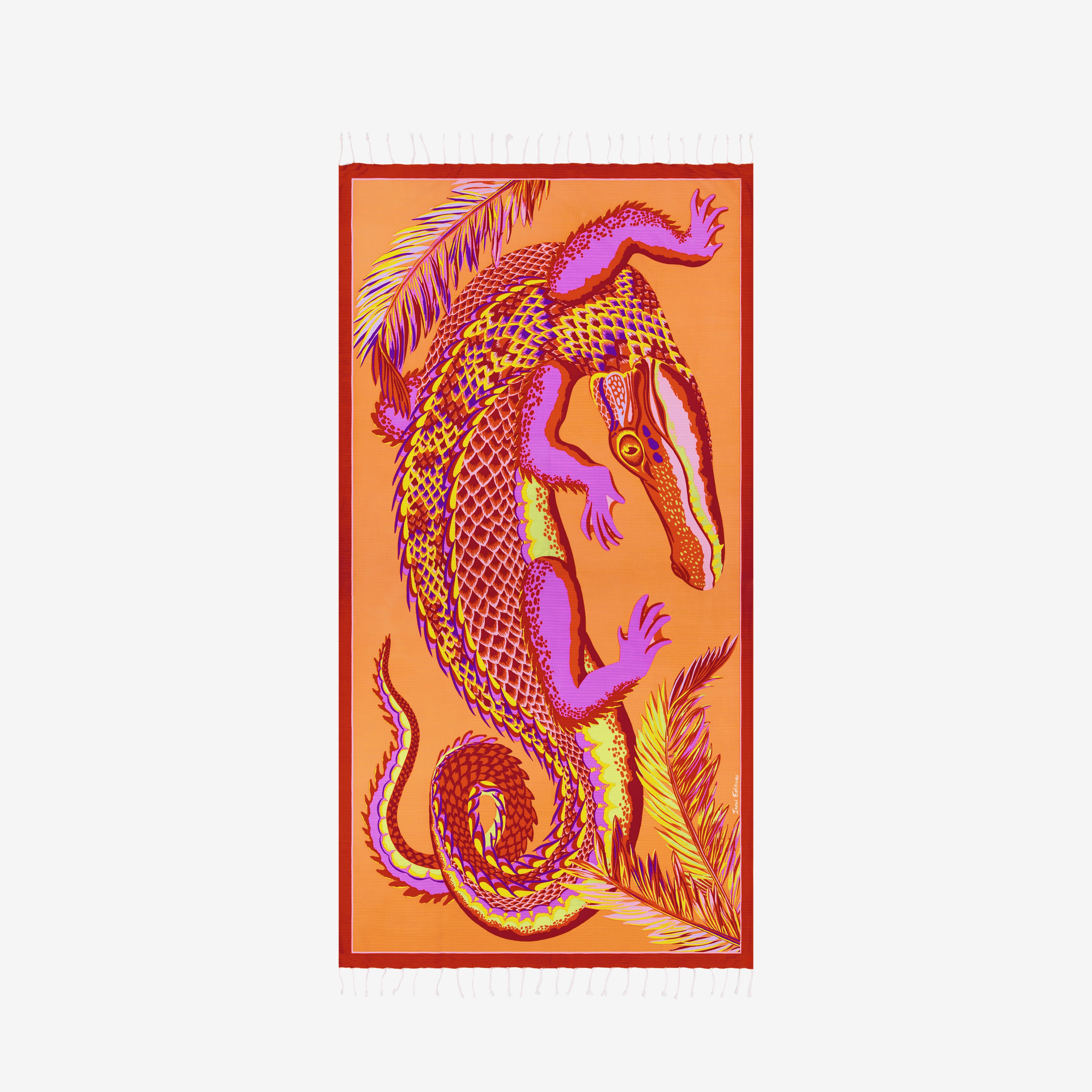 Fouta 100 - Croco - Corail