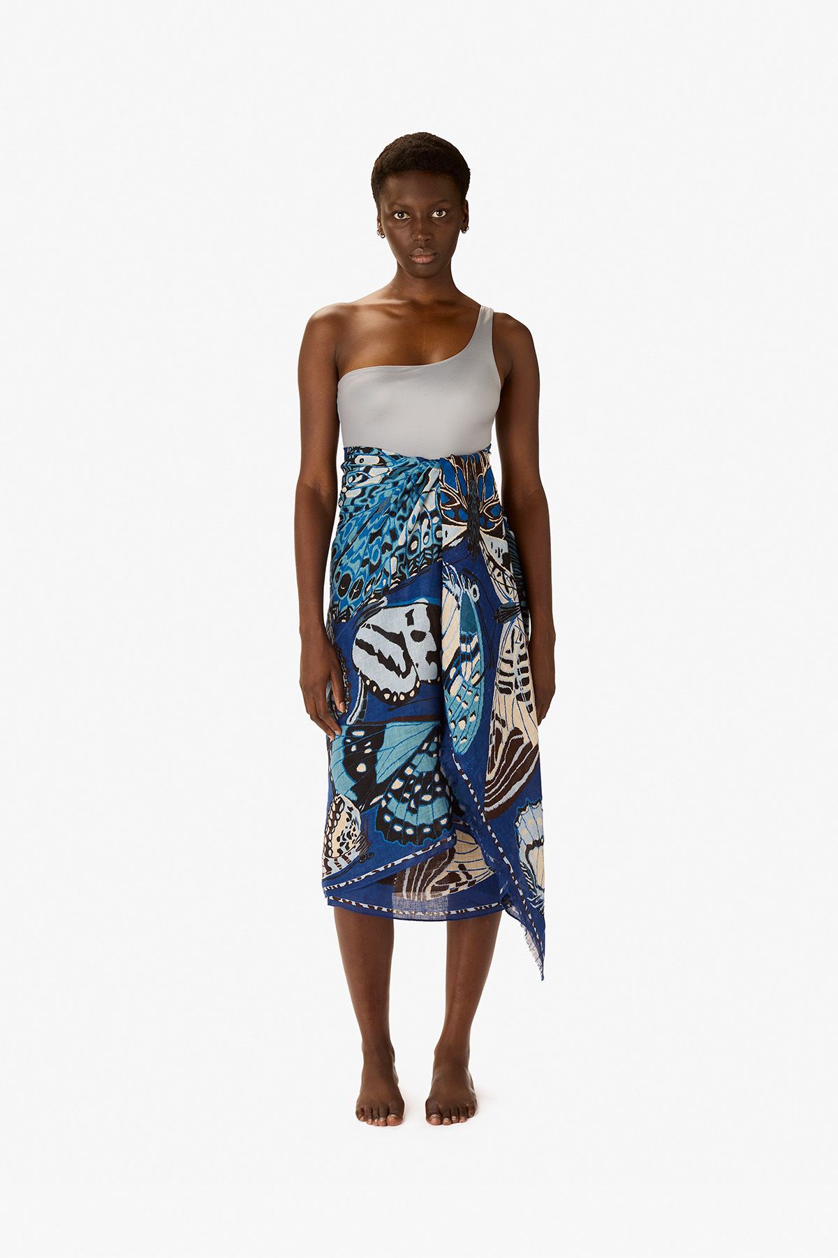 Scarf 100 - Papillons - Navy