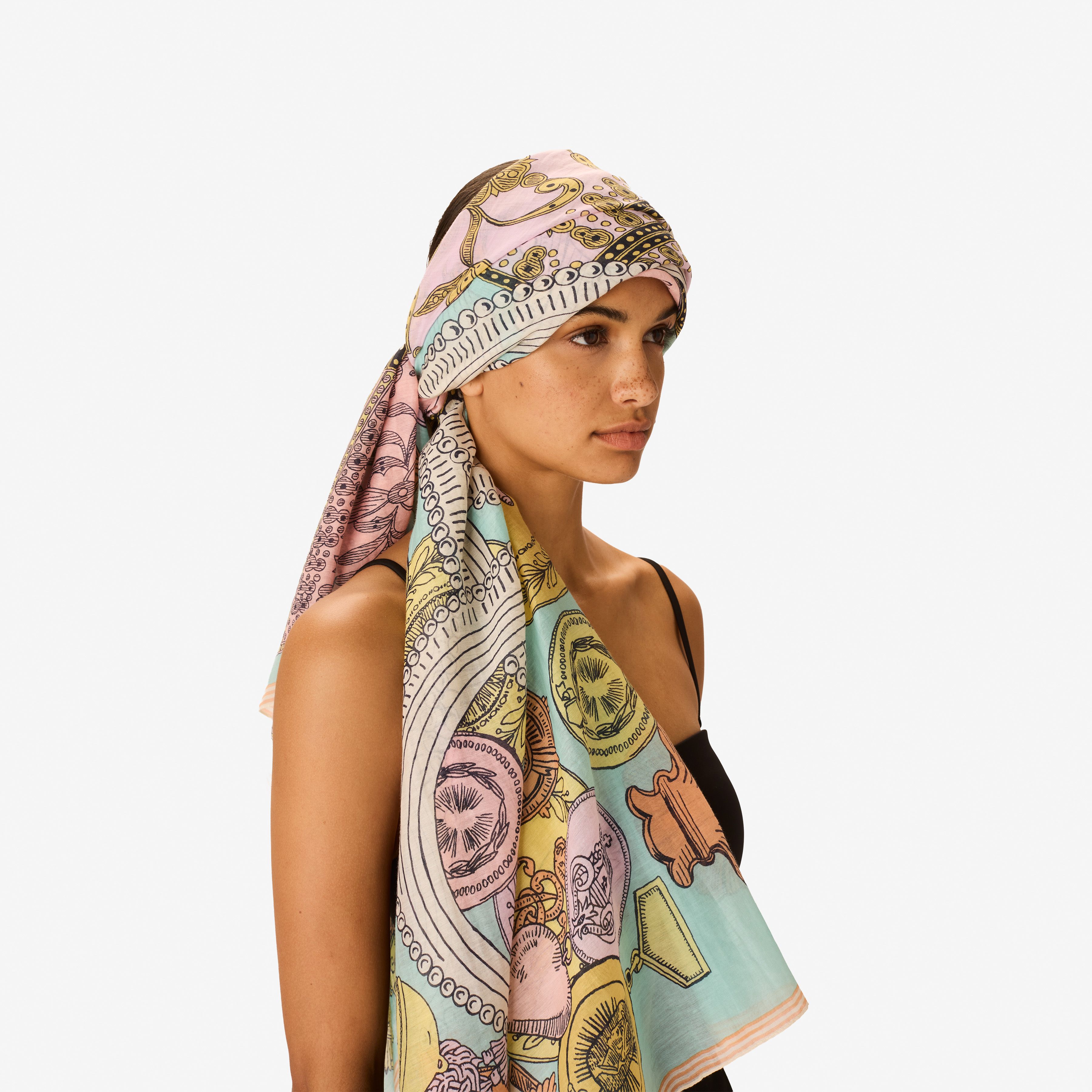 Scarf 100 - Octopus - Turquoise