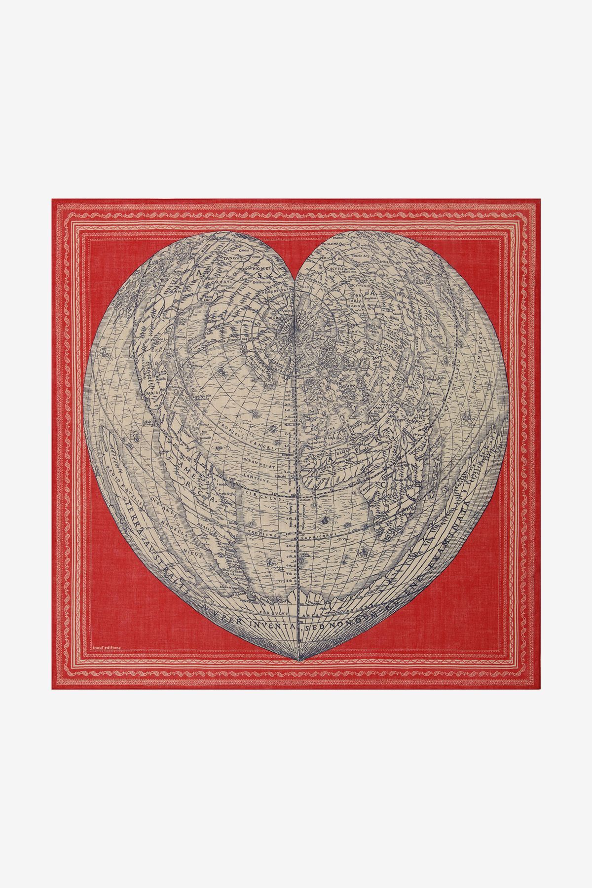 Carré 130 - Mappemonde - Rouge