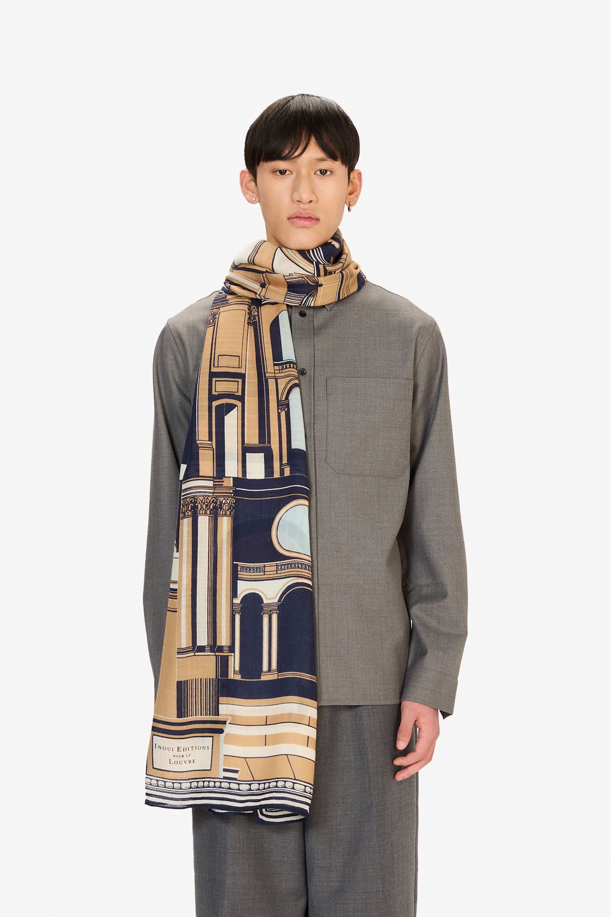 Écharpe 100 - Architecture - Bleu Marine