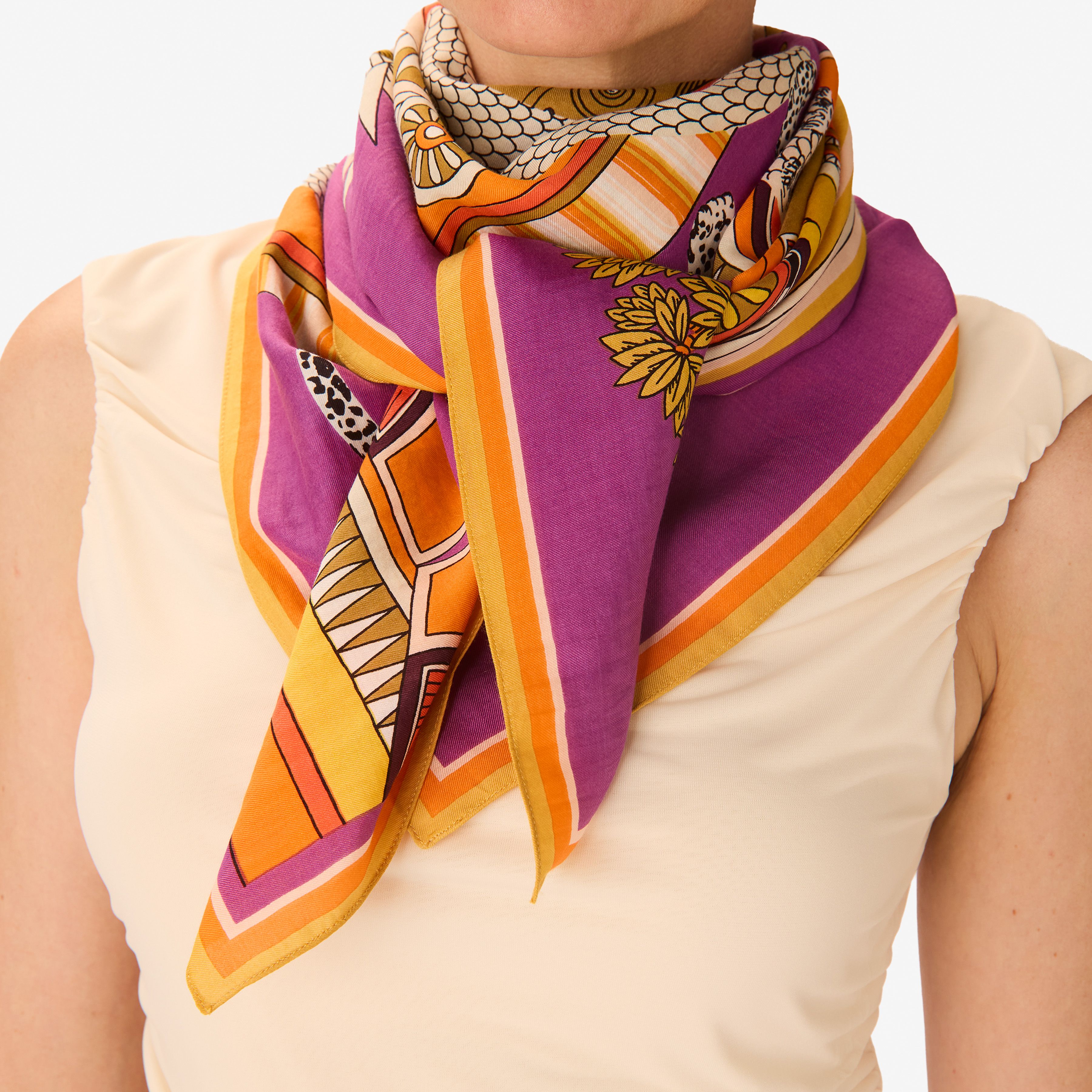 Carré 100 - Taj - Violet