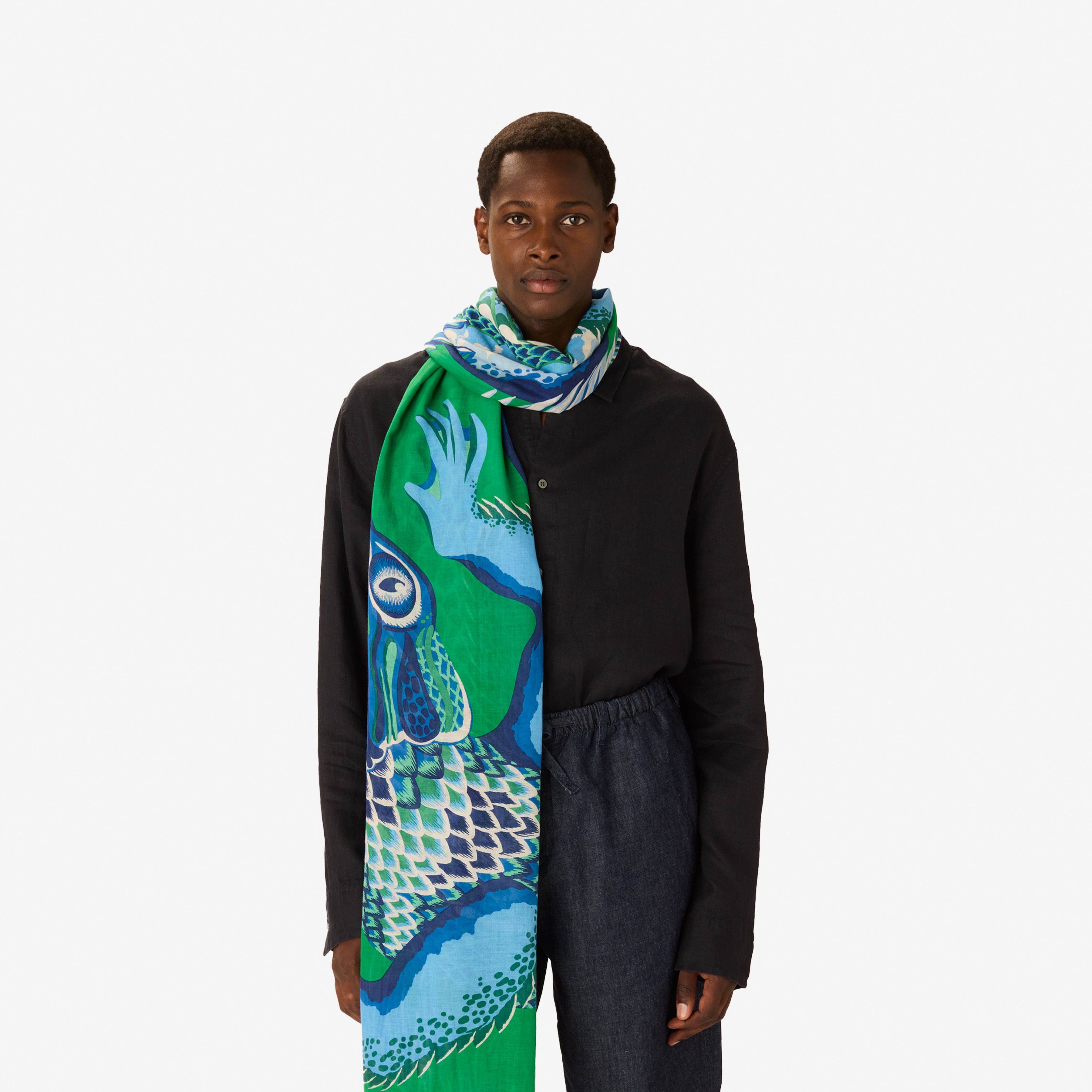 Scarf 100 - Croco - Green