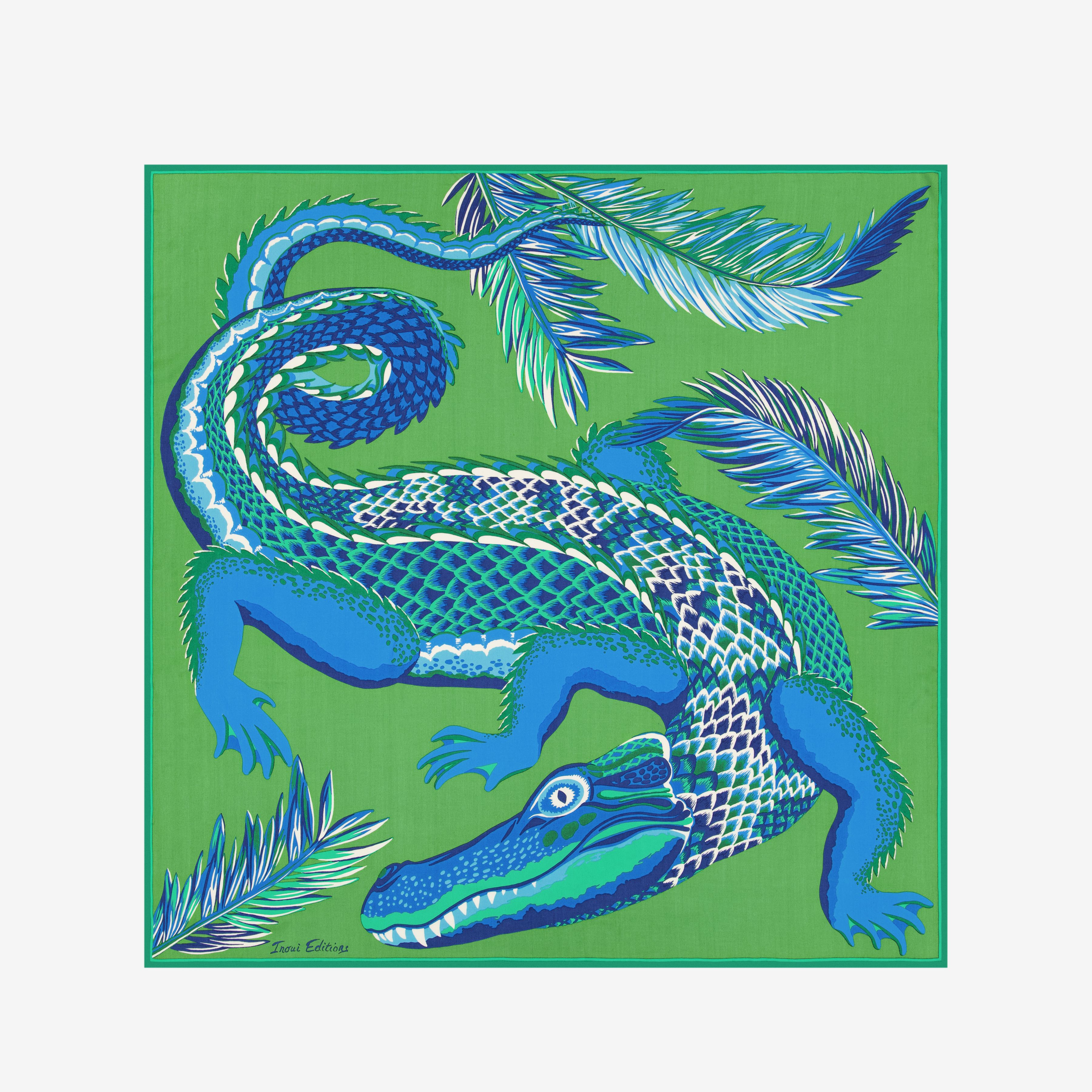 Square 100 - Croco - Green