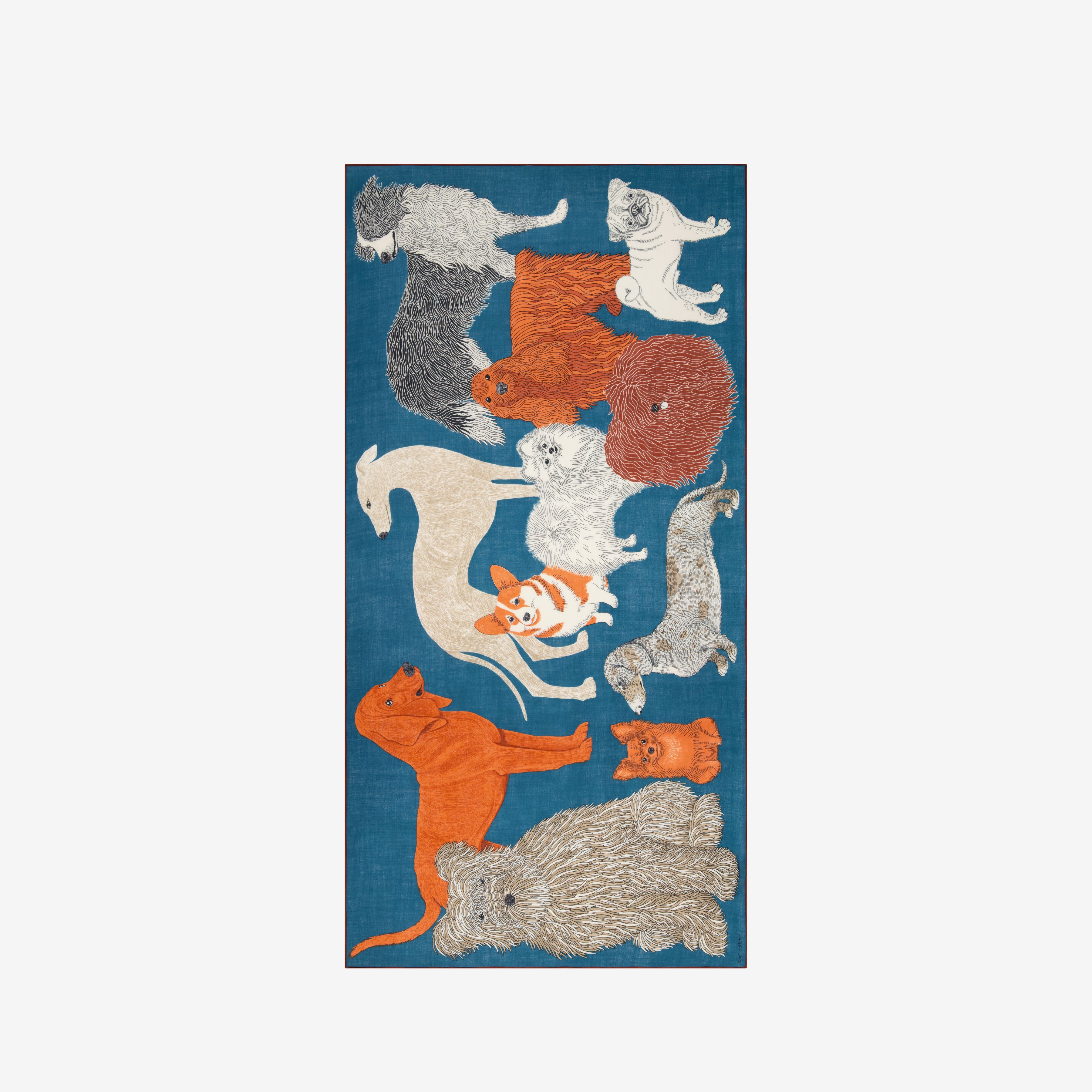 Écharpe 100 - Toutou - Bleu canard