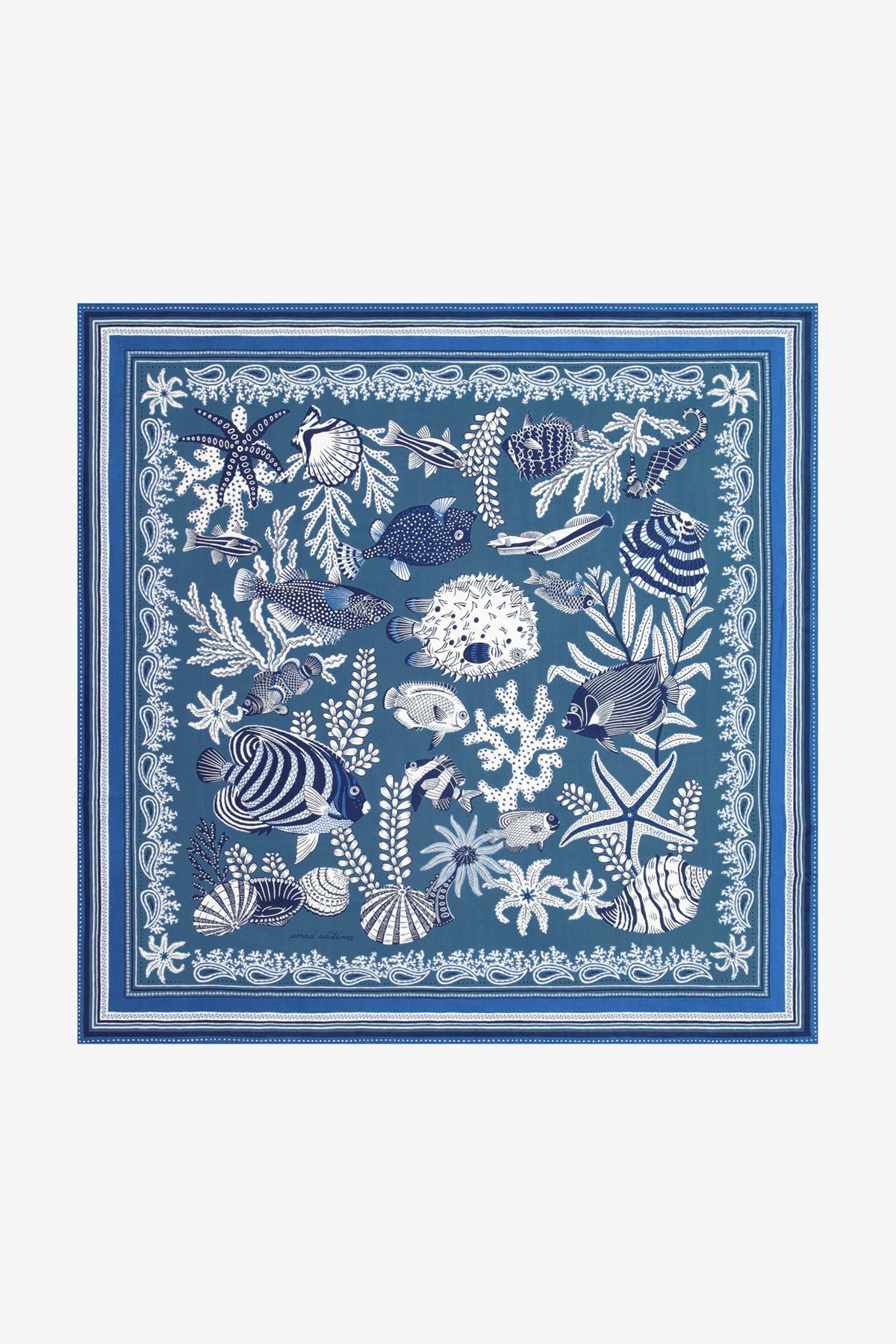 Carré 100 - Neptune - Bleu