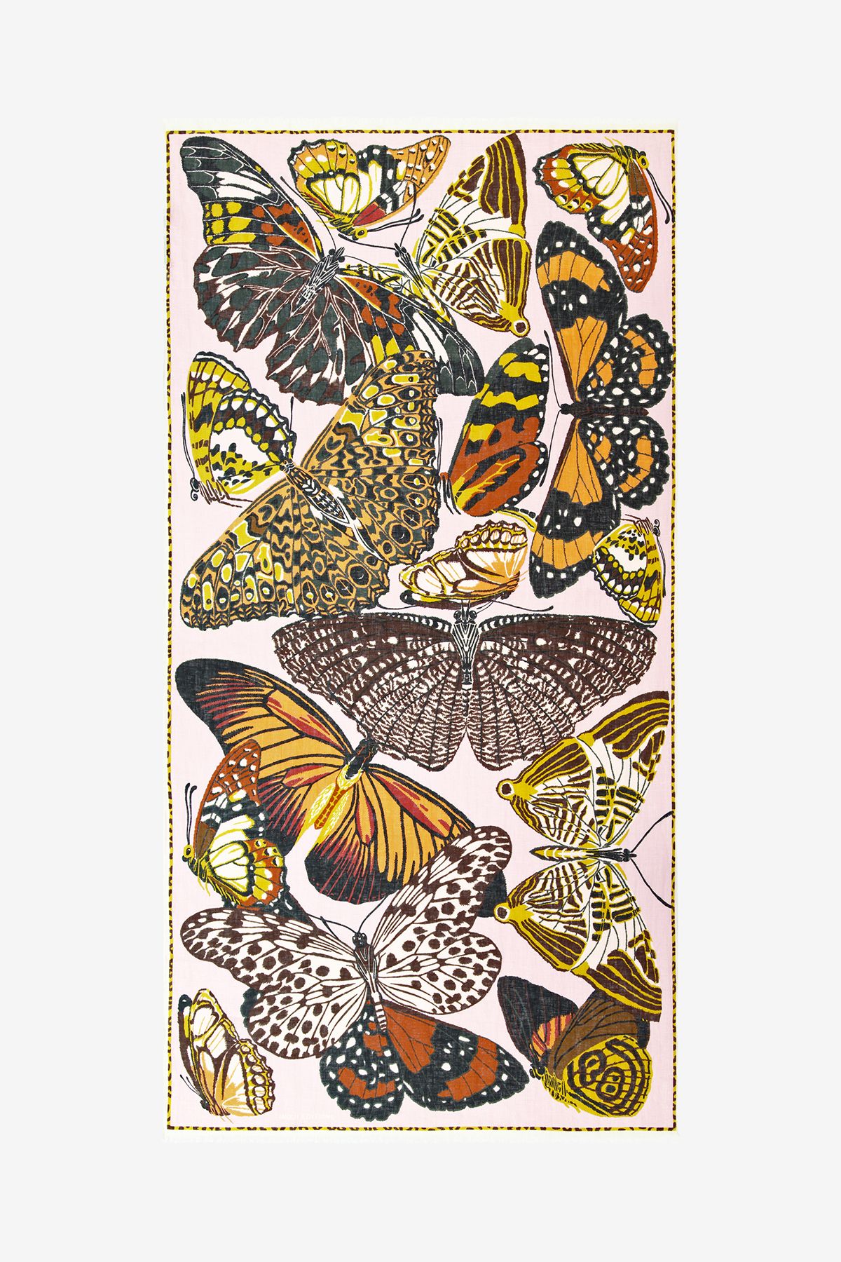 Écharpe 100 - Papillons - Nude