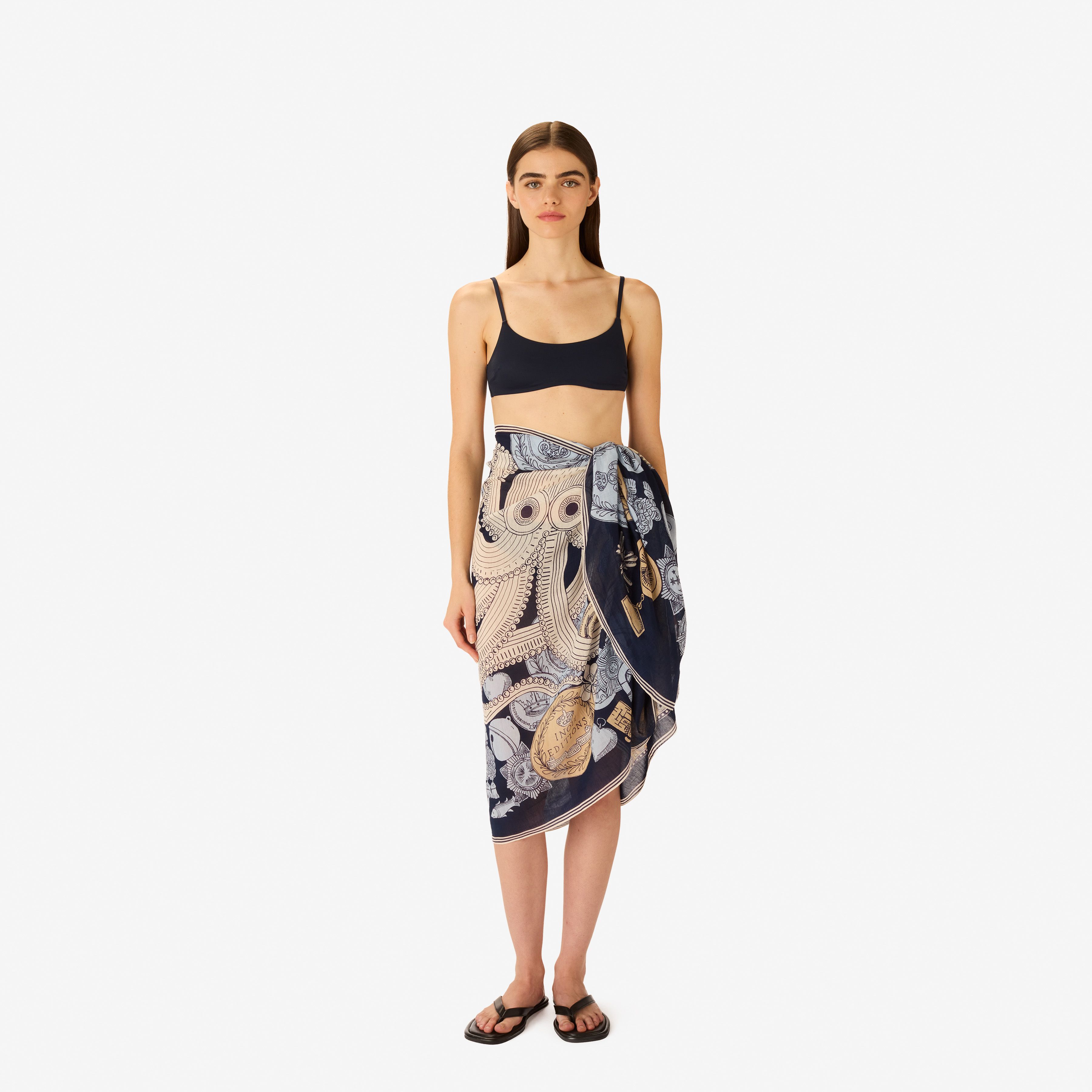 Scarf 100 - Octopus - Navy