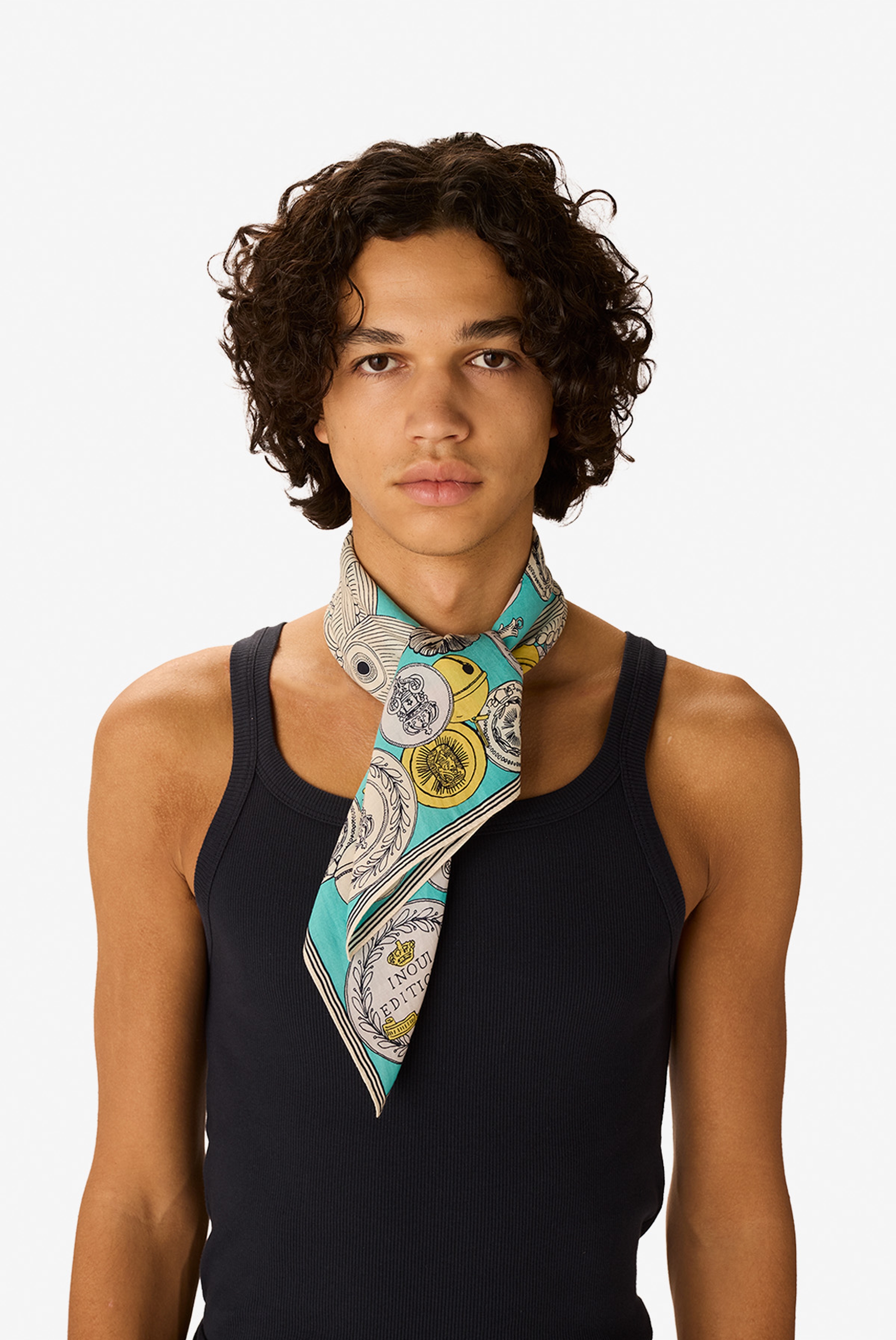 Carré 65 - Octopus - Turquoise