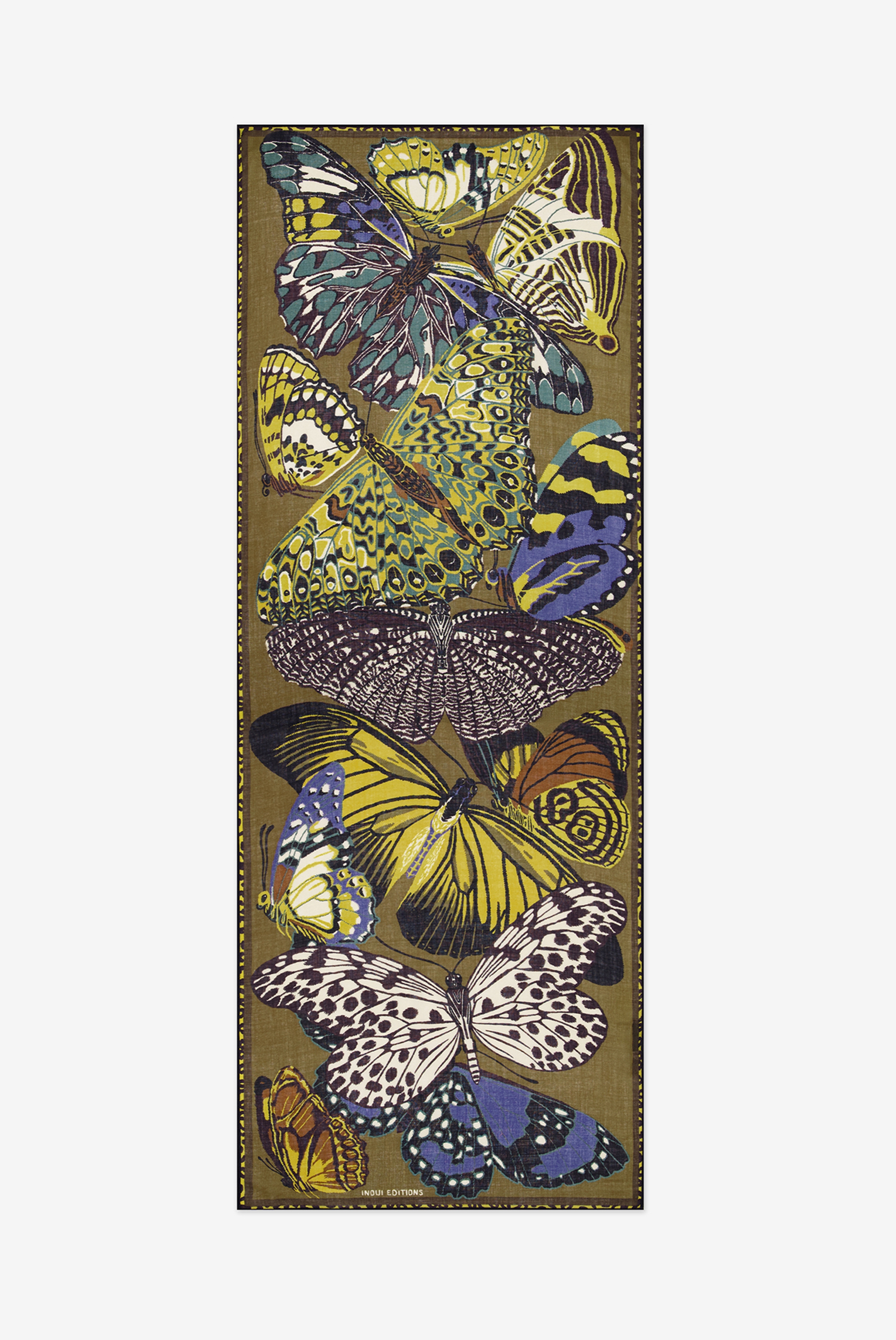 Écharpe 70 - Papillons - Mordoré