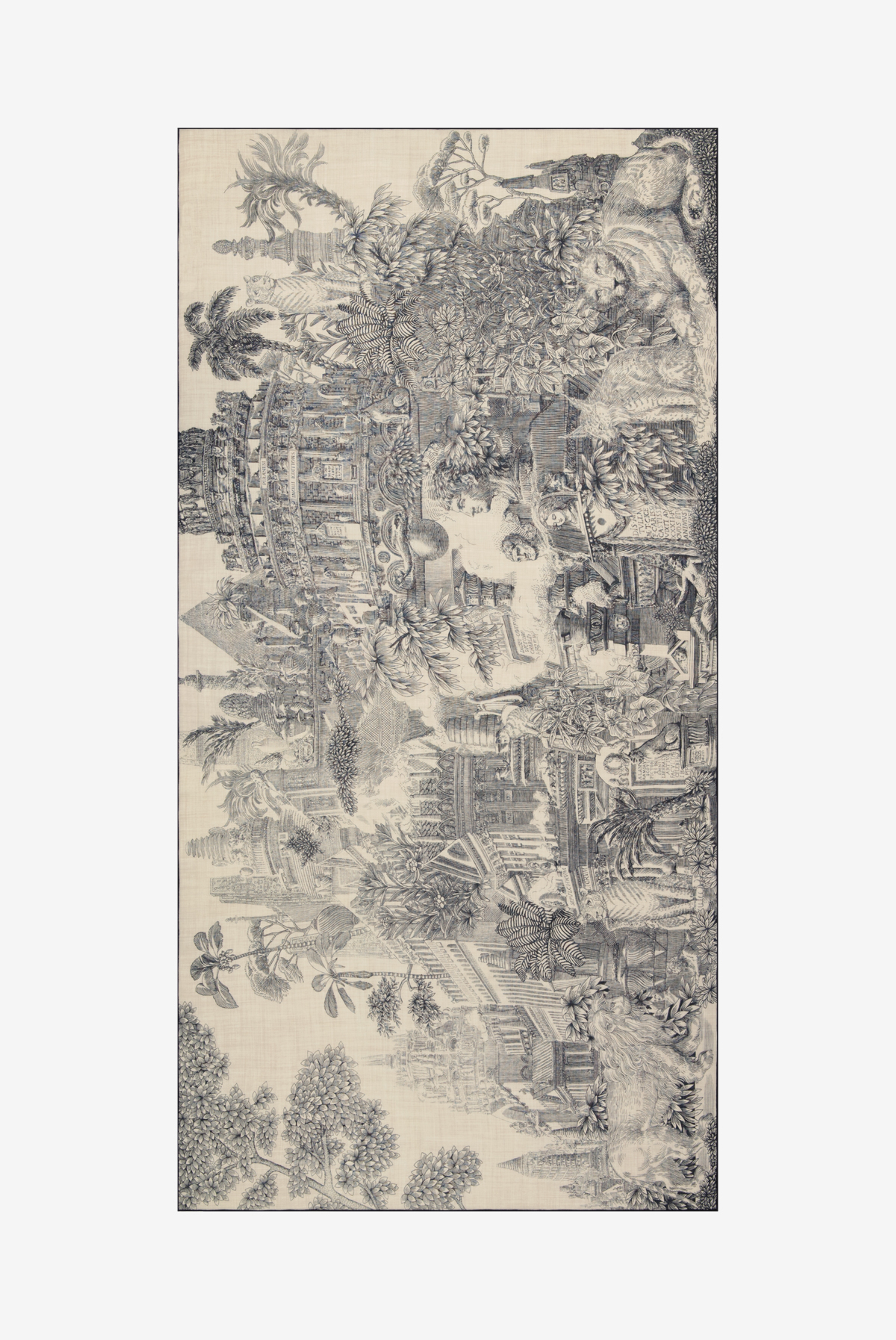 Écharpe en Laine 100 - Piranesi - Noir