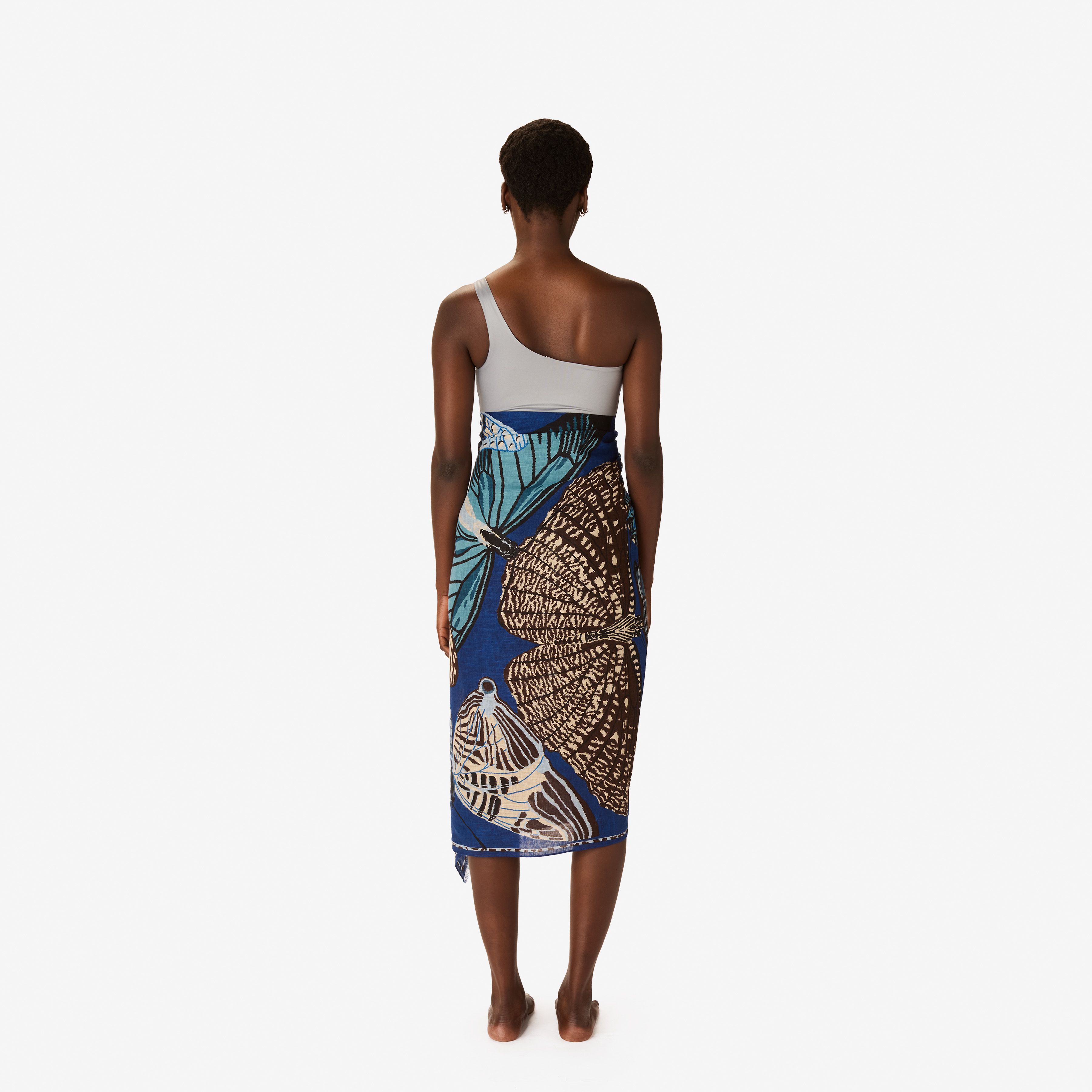 Scarf 100 - Papillons - Navy