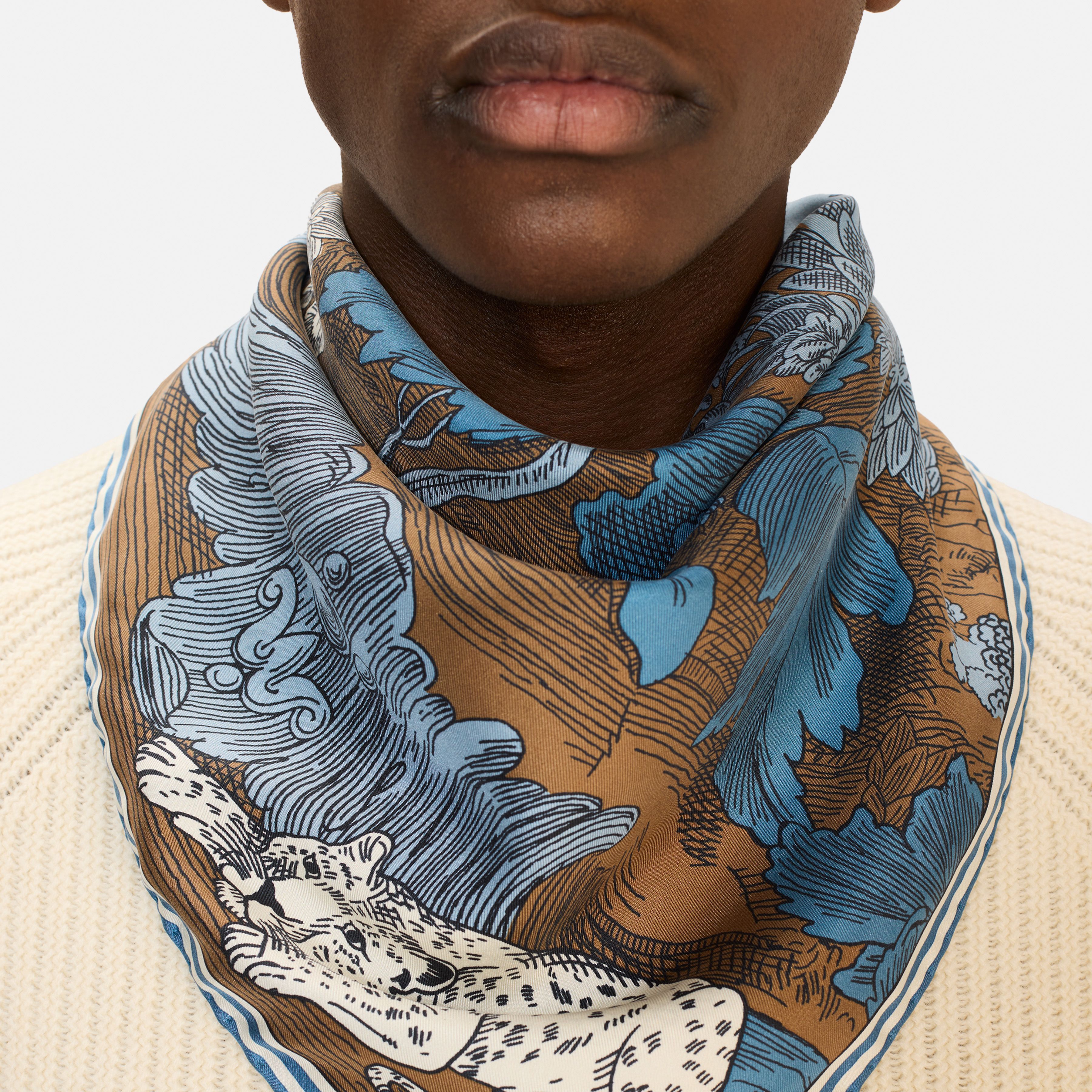 Pañuelo 70 - Histoire - Azul