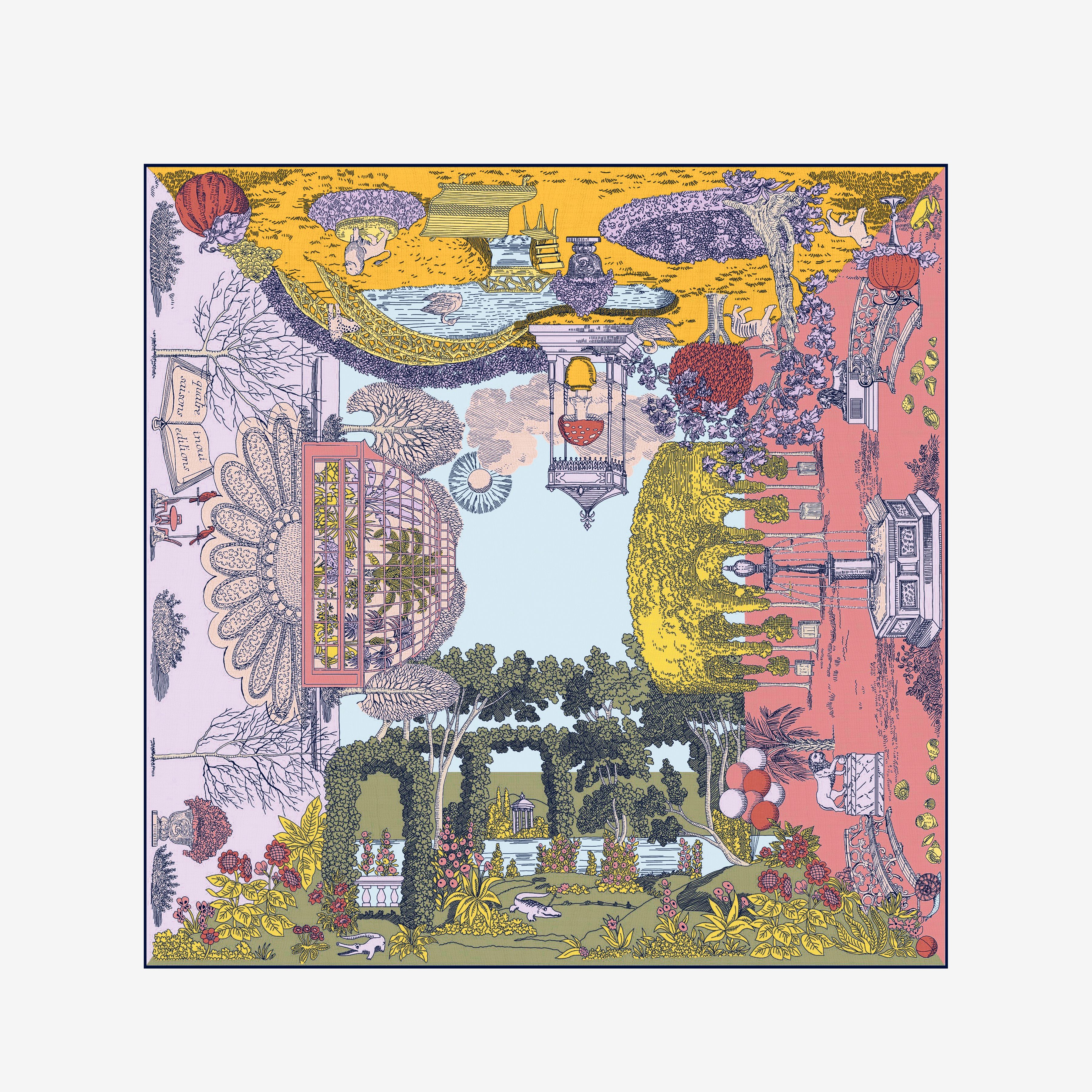 Carré 100 - Quatre Saisons - Pastel