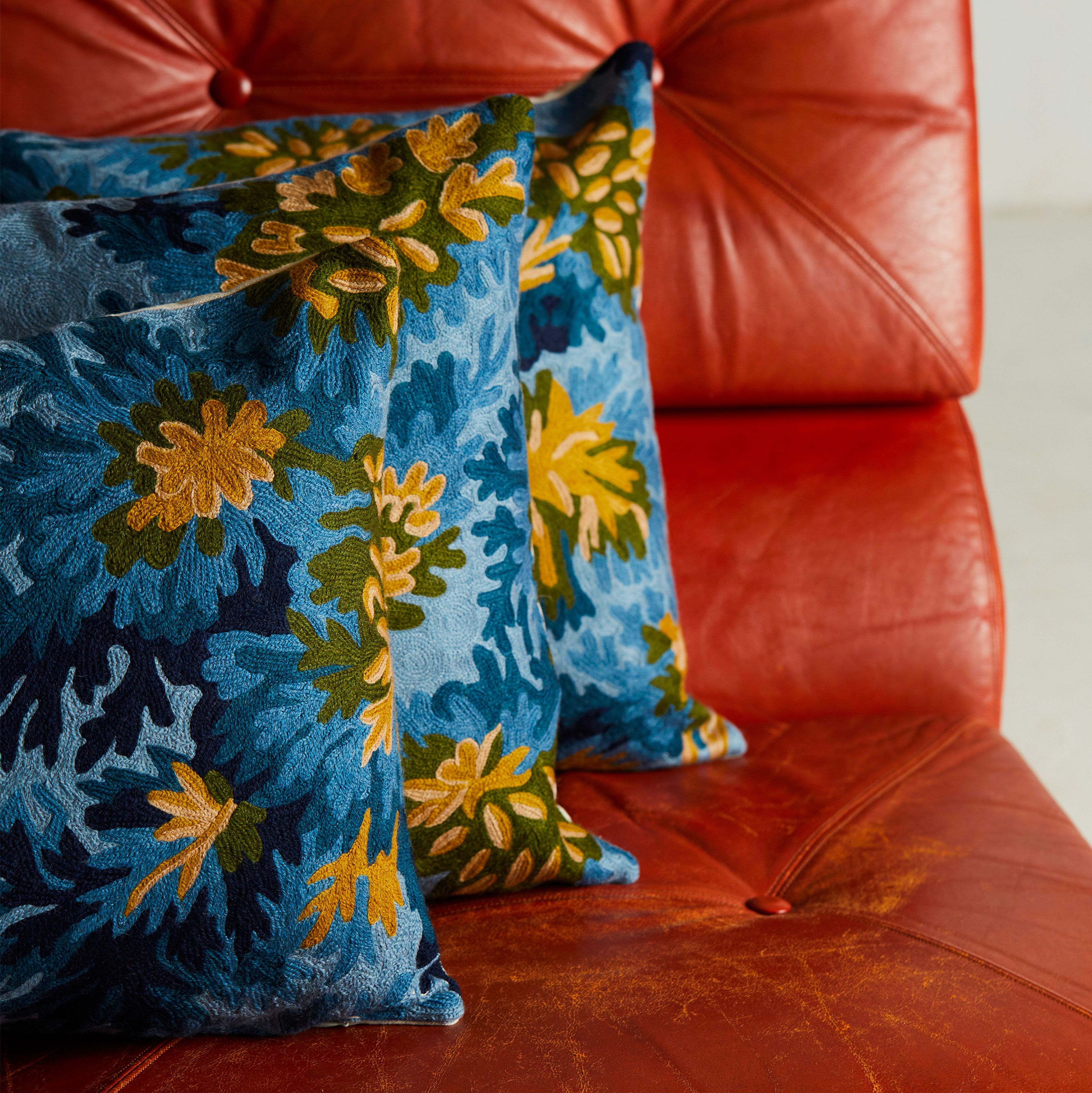 Funda de cojín 45 - Fontainebleau - Azul Pato