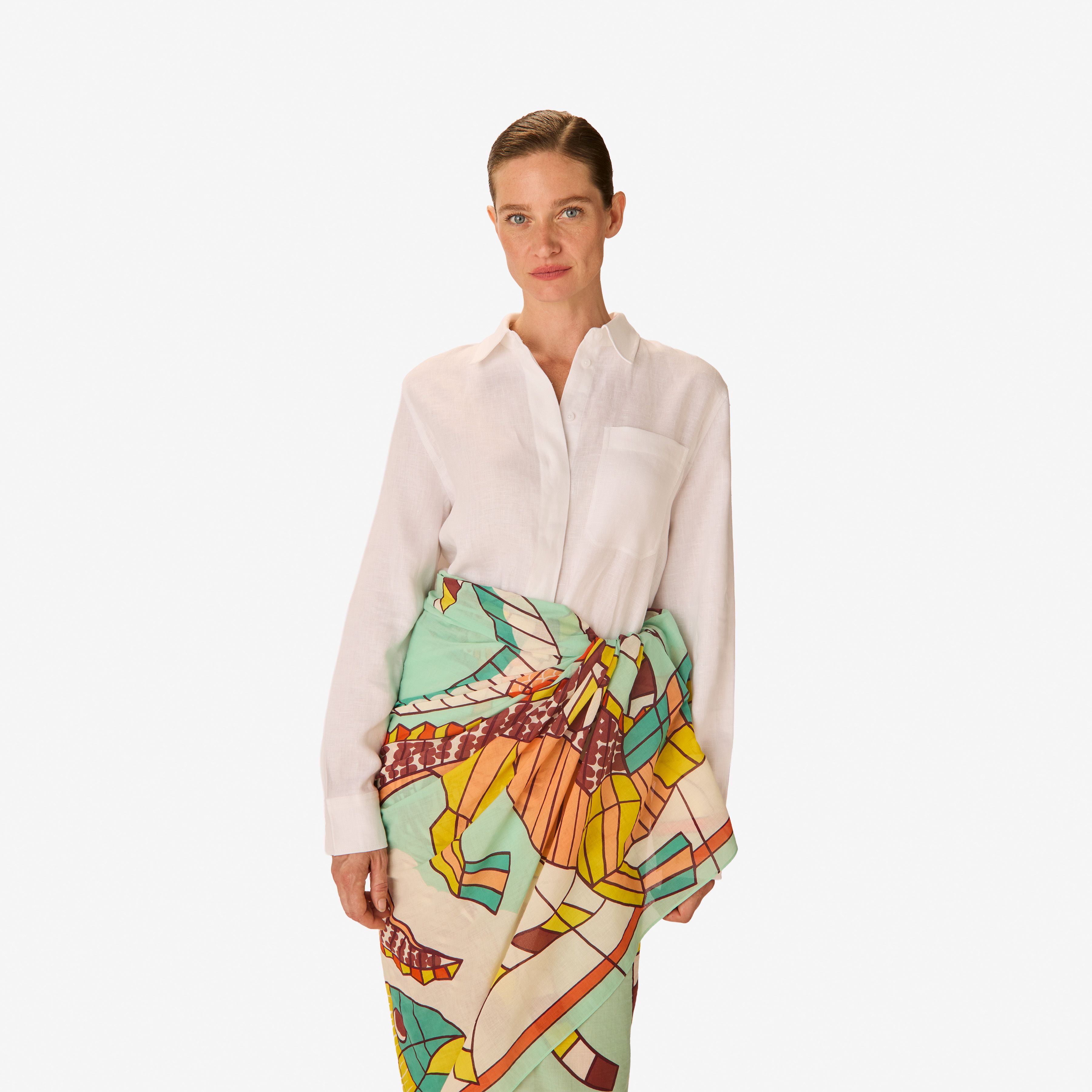 Ciarpe 100 - Cerfs Volants - Blu Turchese