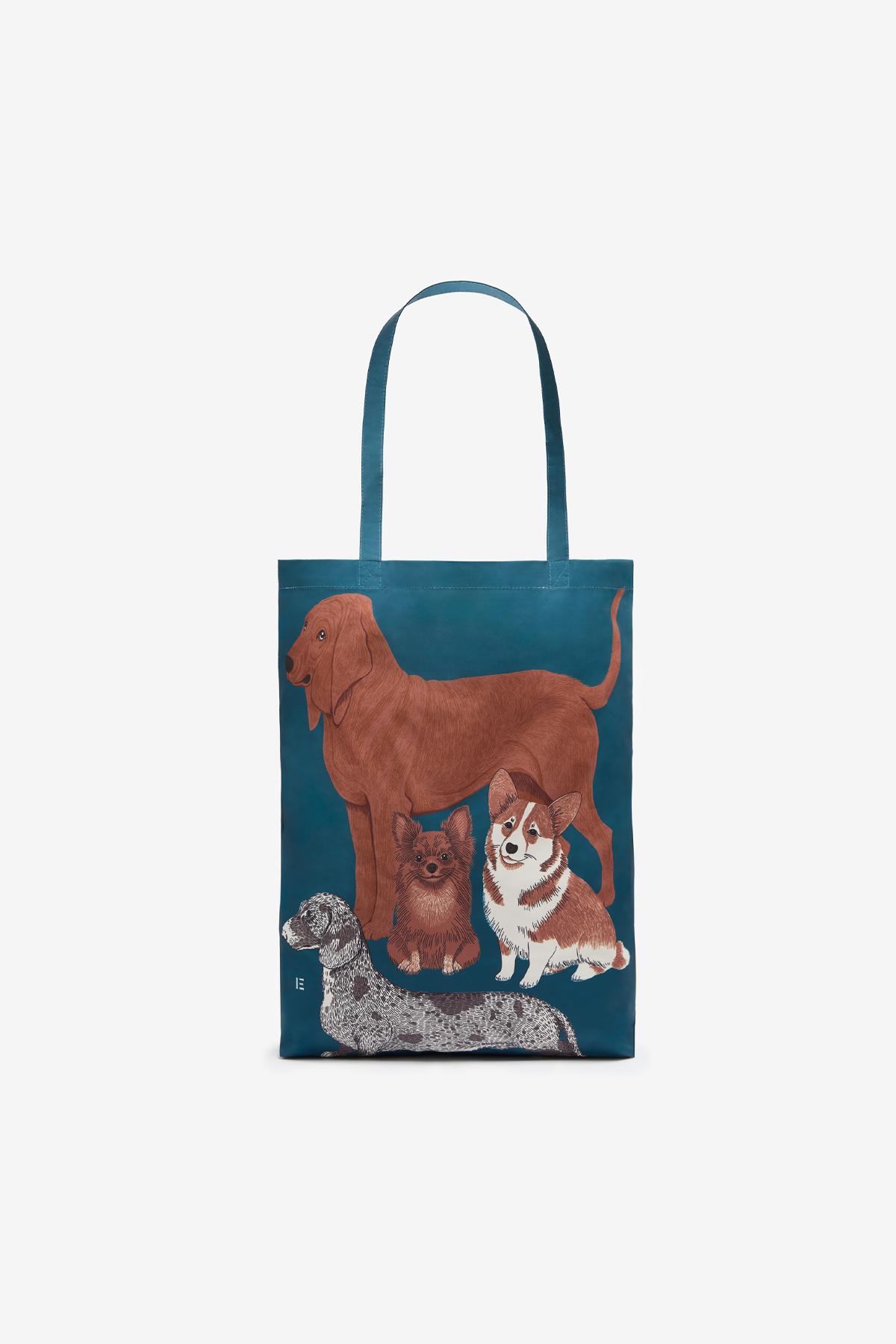 Sac Shopper - Toutou - Bleu canard