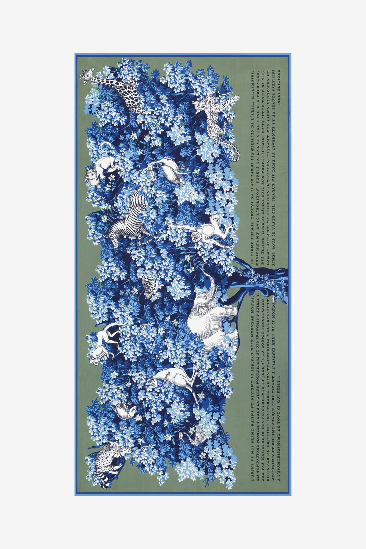 Écharpe 100 - Bestiaire - kaki