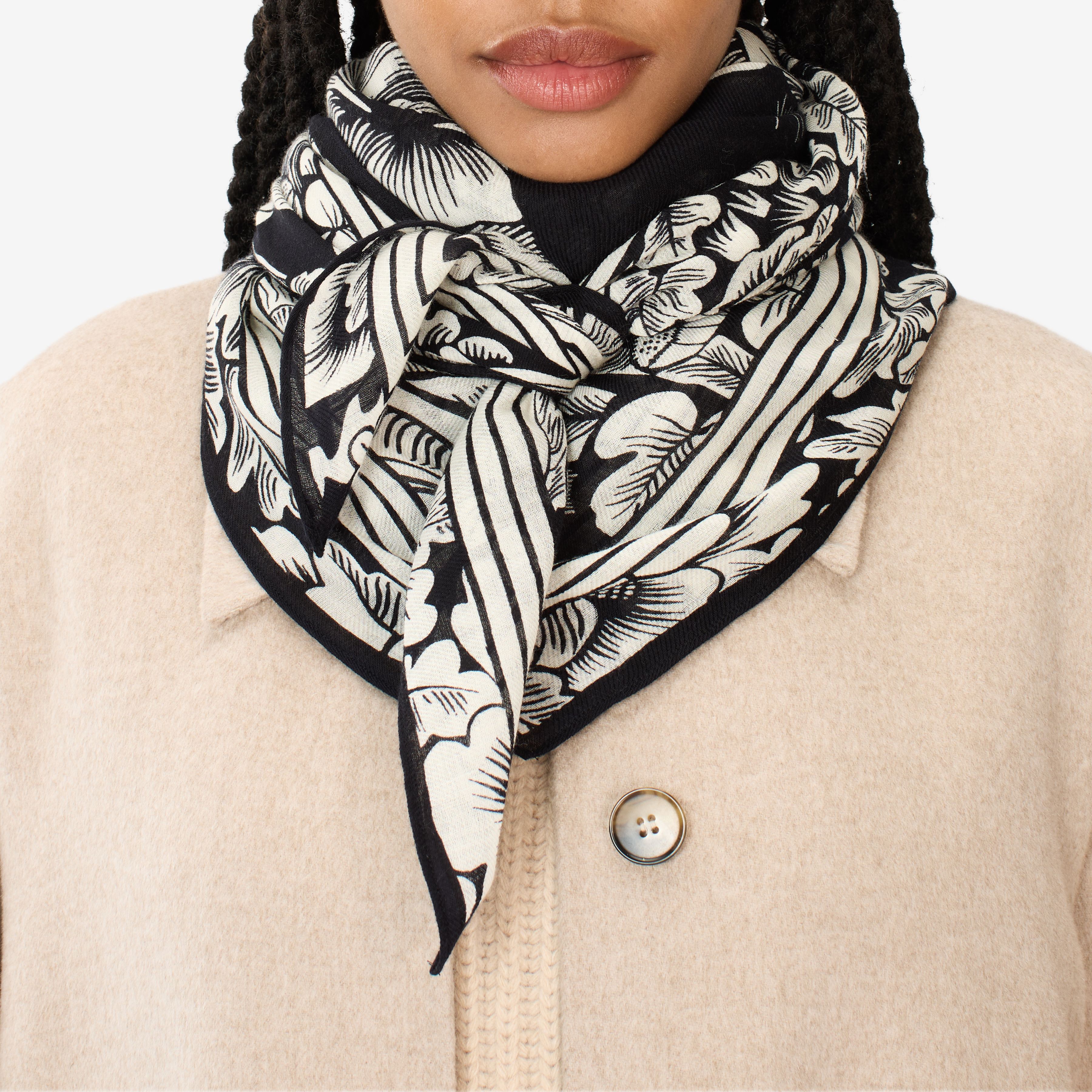 Carré 100 - Panthere - Noir