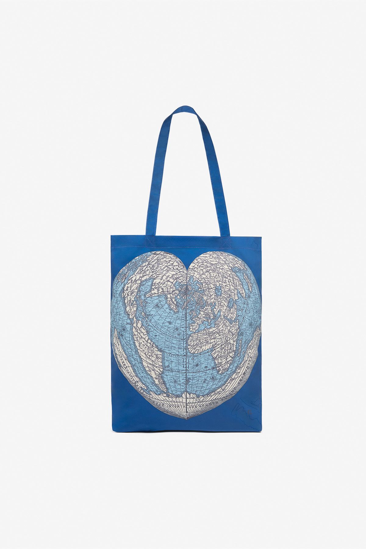 Sac Shopper - Mappemonde - Bleu