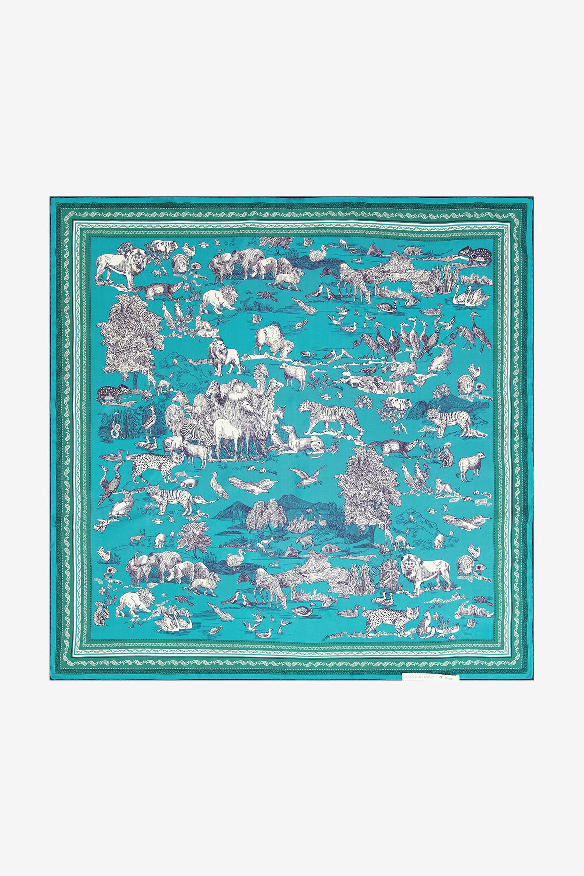 Square 100 - Reverie - Turquoise & Red