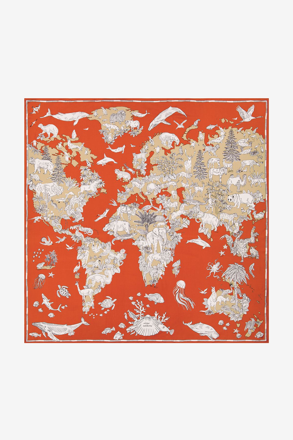 Carré 130 - Atlas - Orange