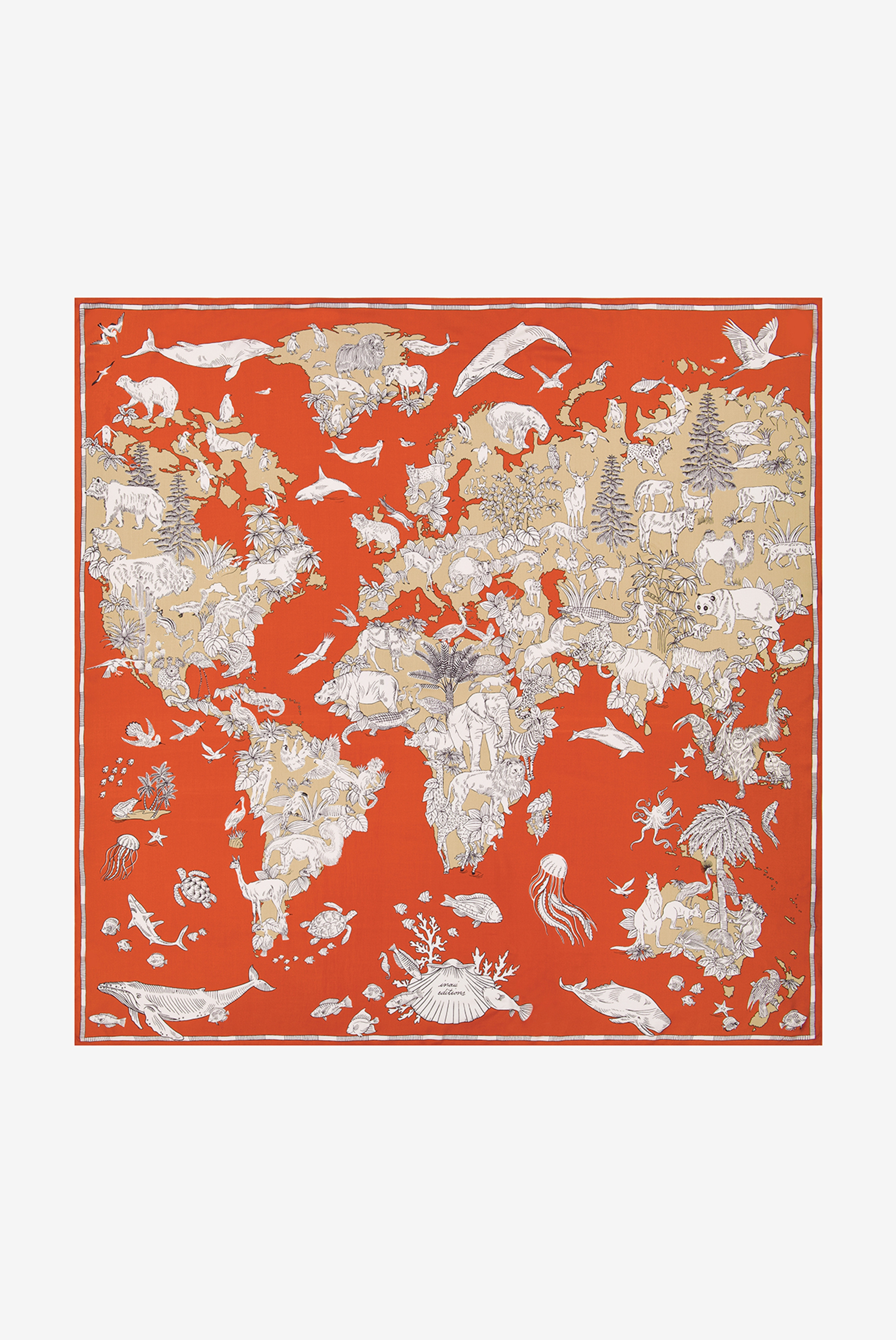 Carré 130 - Atlas - Orange